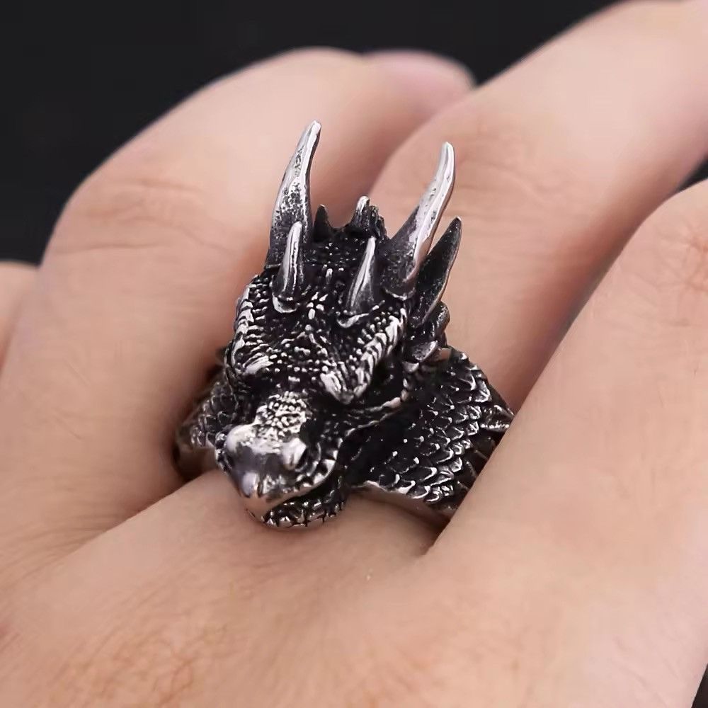 Jewelry × Vintage Vintage Goth Dragon Ring Size ONE SIZE - 2 Thumbnail