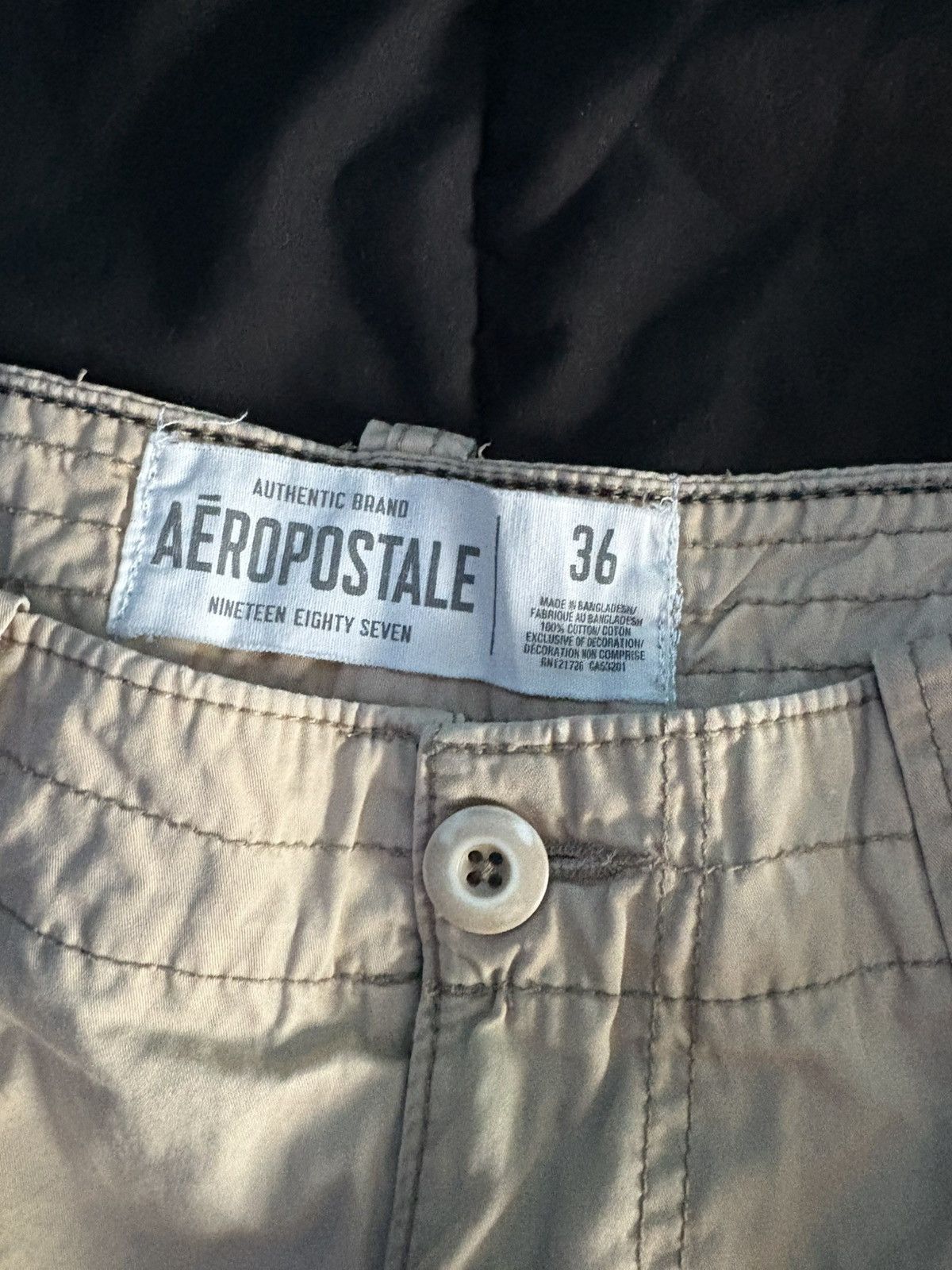 Vintage Baggy beige cargo shorts Size US 34 / EU 50 - 4 Thumbnail