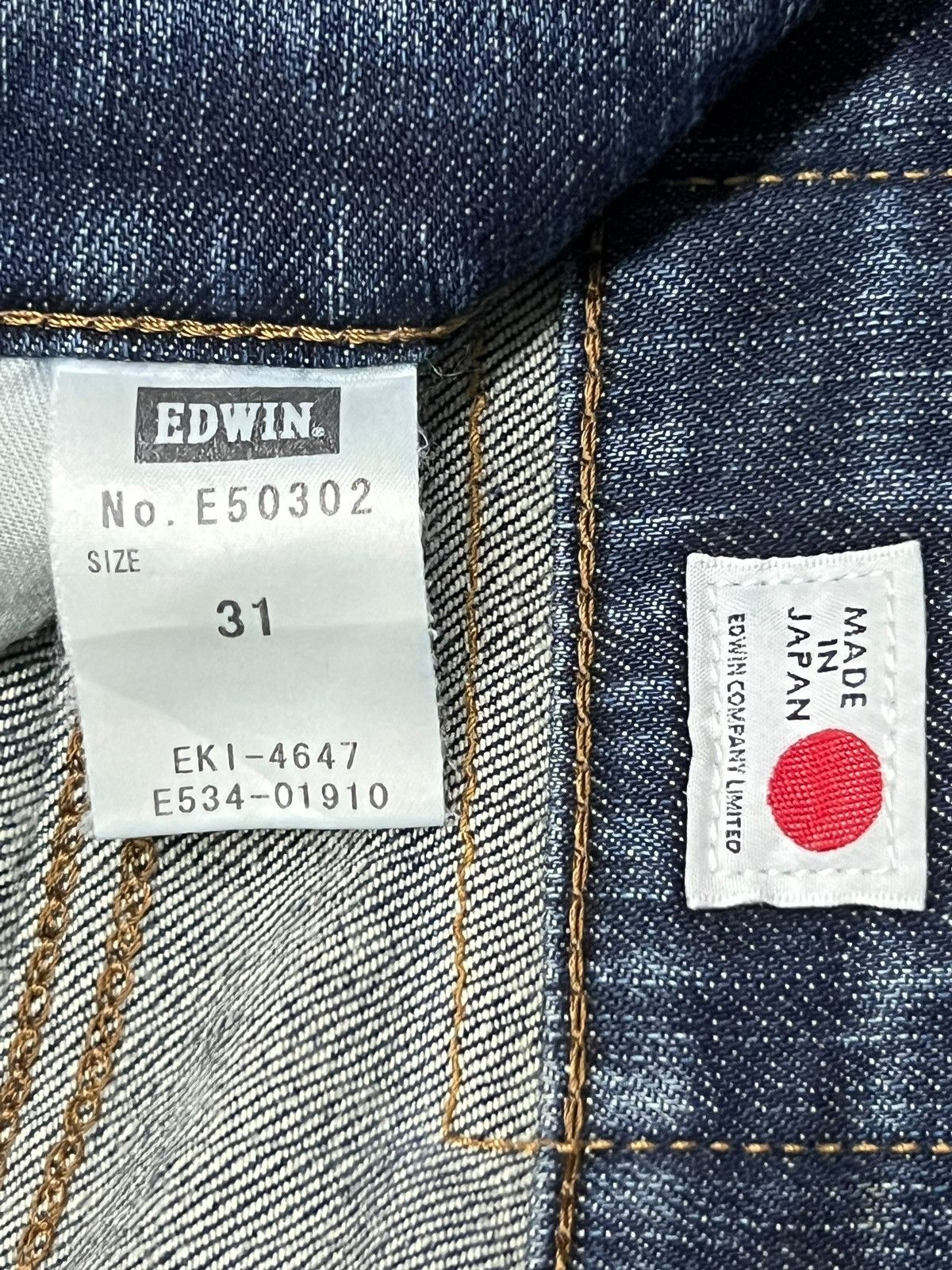 Edwin Vintage Edwin 503 Japan - Faded Wash, Distressed Denim Size US 31 - 13 Thumbnail