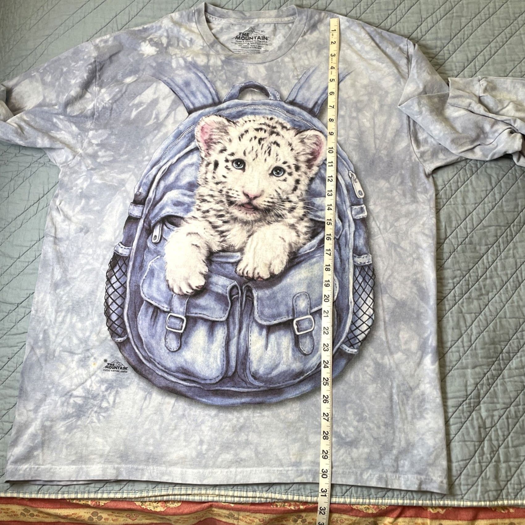 The Mountain VINTAGE The Mountain Tee XL Blue White Tiger Cat Long Sleeve Crew Neck Knit Cotton T-Shirt Mens Size US XL / EU 56 / 4 - 7 Thumbnail