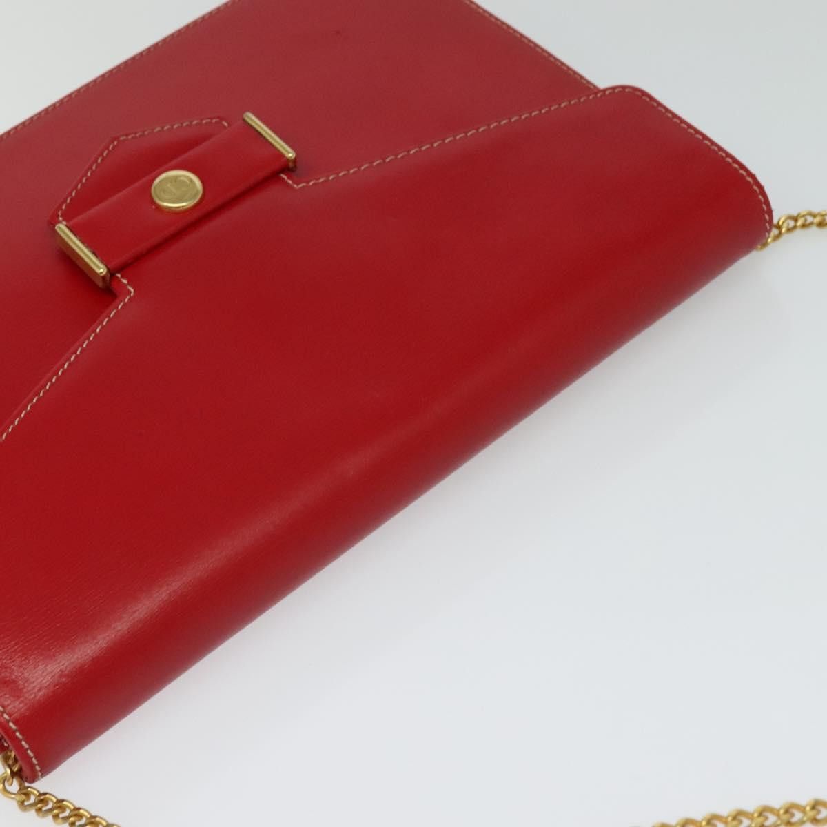 Dior DIOR Chain Shoulder Bag Leather Red Gold Size ONE SIZE - 6 Thumbnail