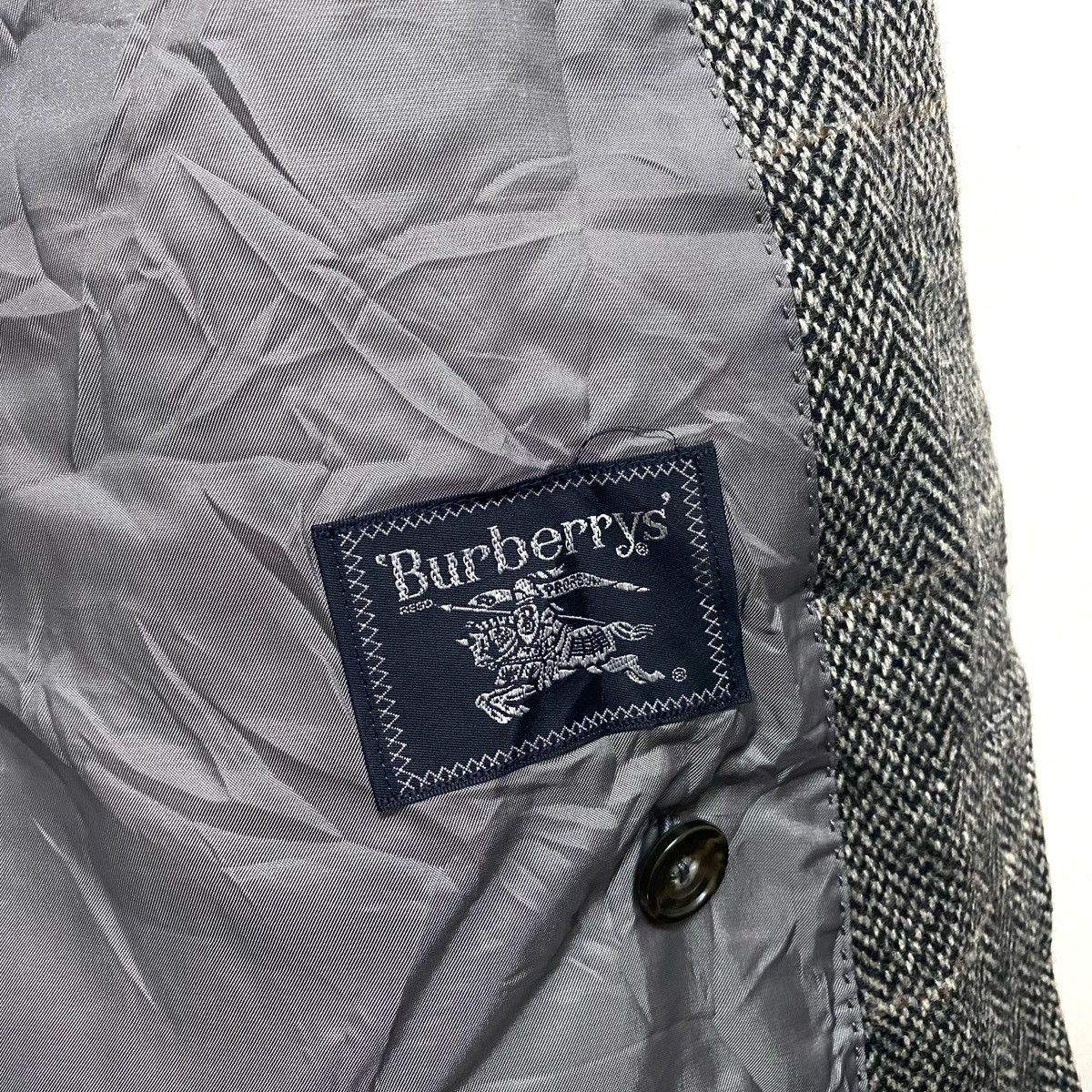 Burberry Vintage BURBERRYS England Harringbone Wool Jacket Size 42L - 10 Thumbnail