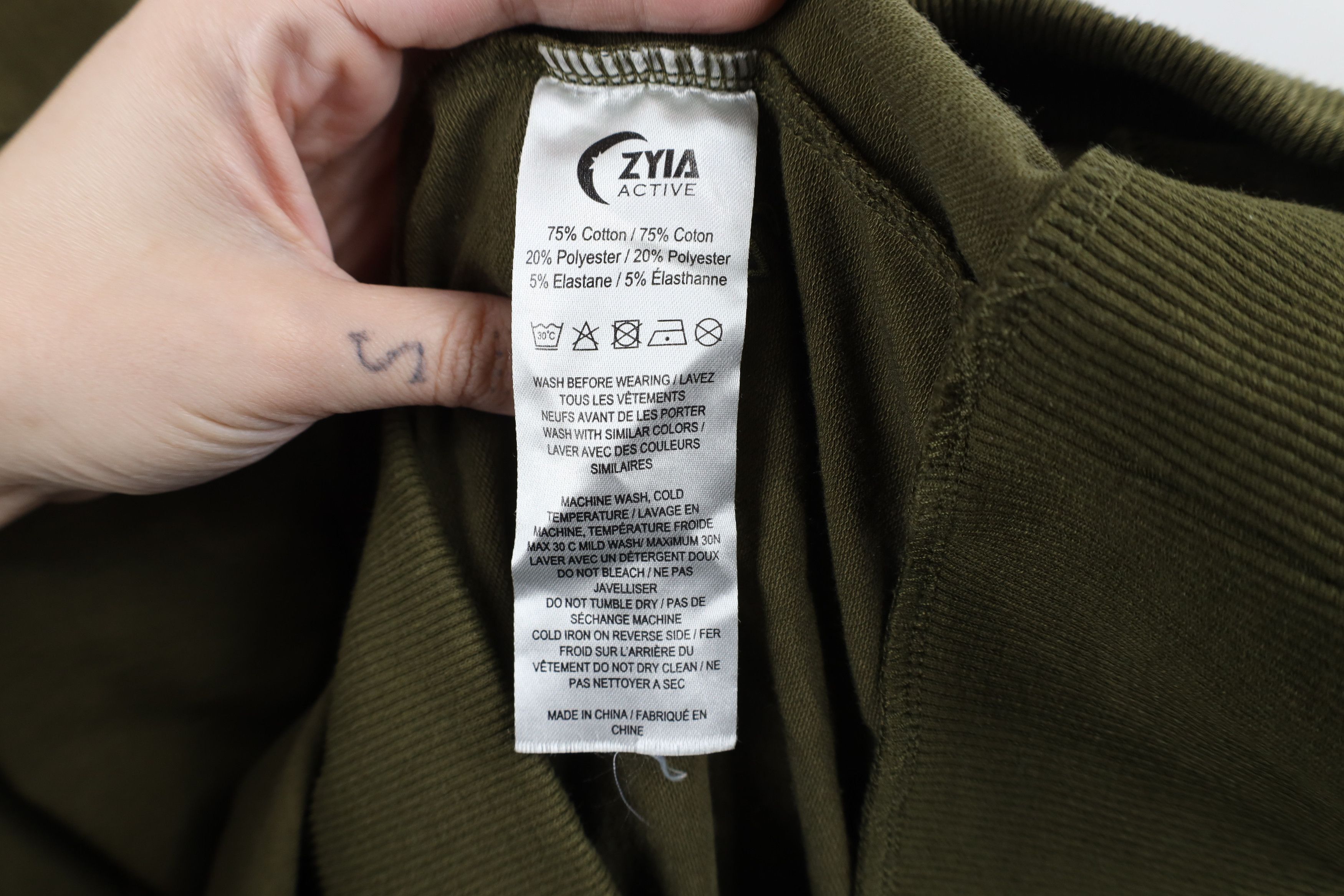 Vintage Zyia Active Blank French Terry Crewneck Sweatshirt Green Size M / US 6-8 / IT 42-44 - 11 Thumbnail