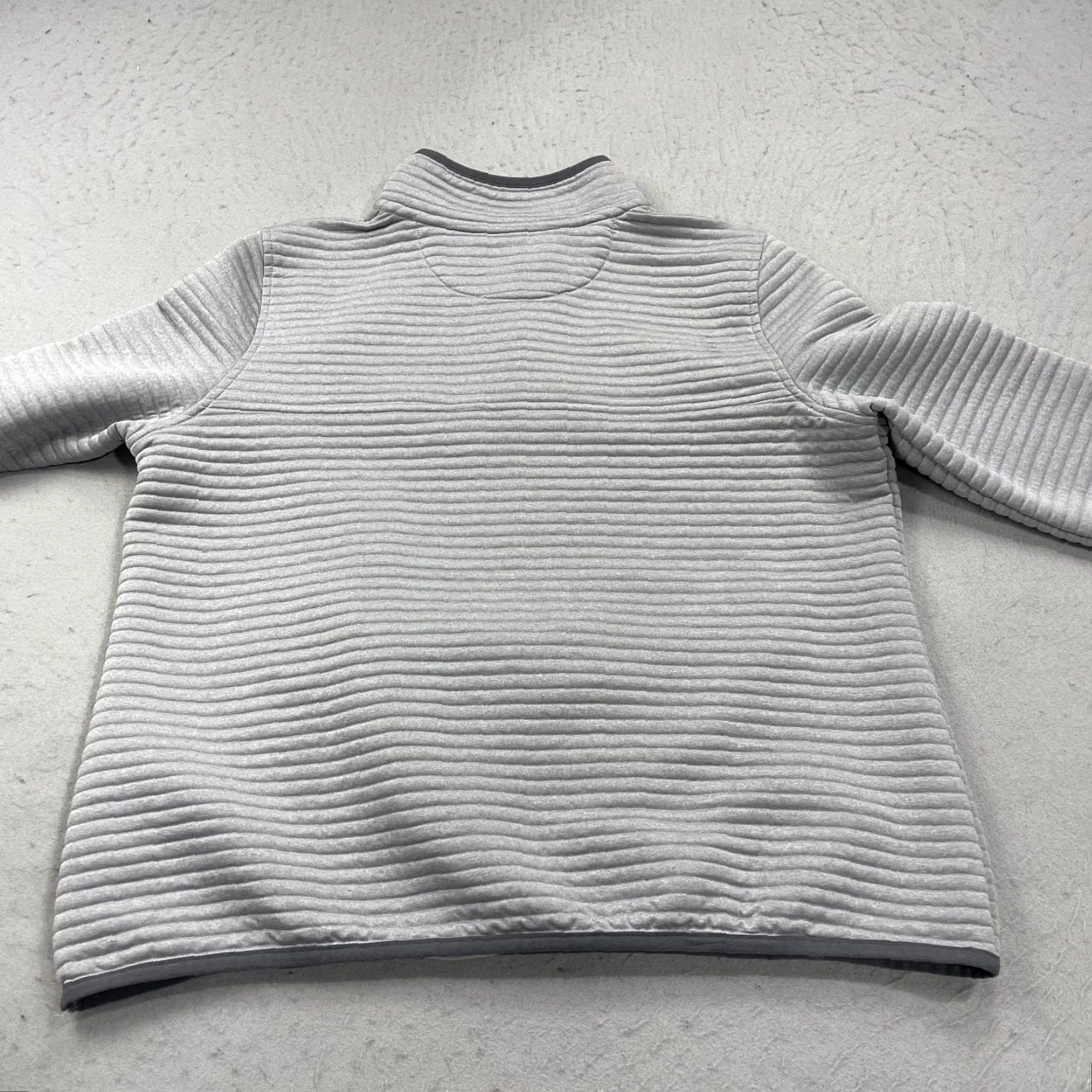 Vintage LL Bean Jacket Womens Large Petite Gray Airlight Knit Pullover Quilted Snap T Jacket Size L / US 10 / IT 46 - 5 Thumbnail