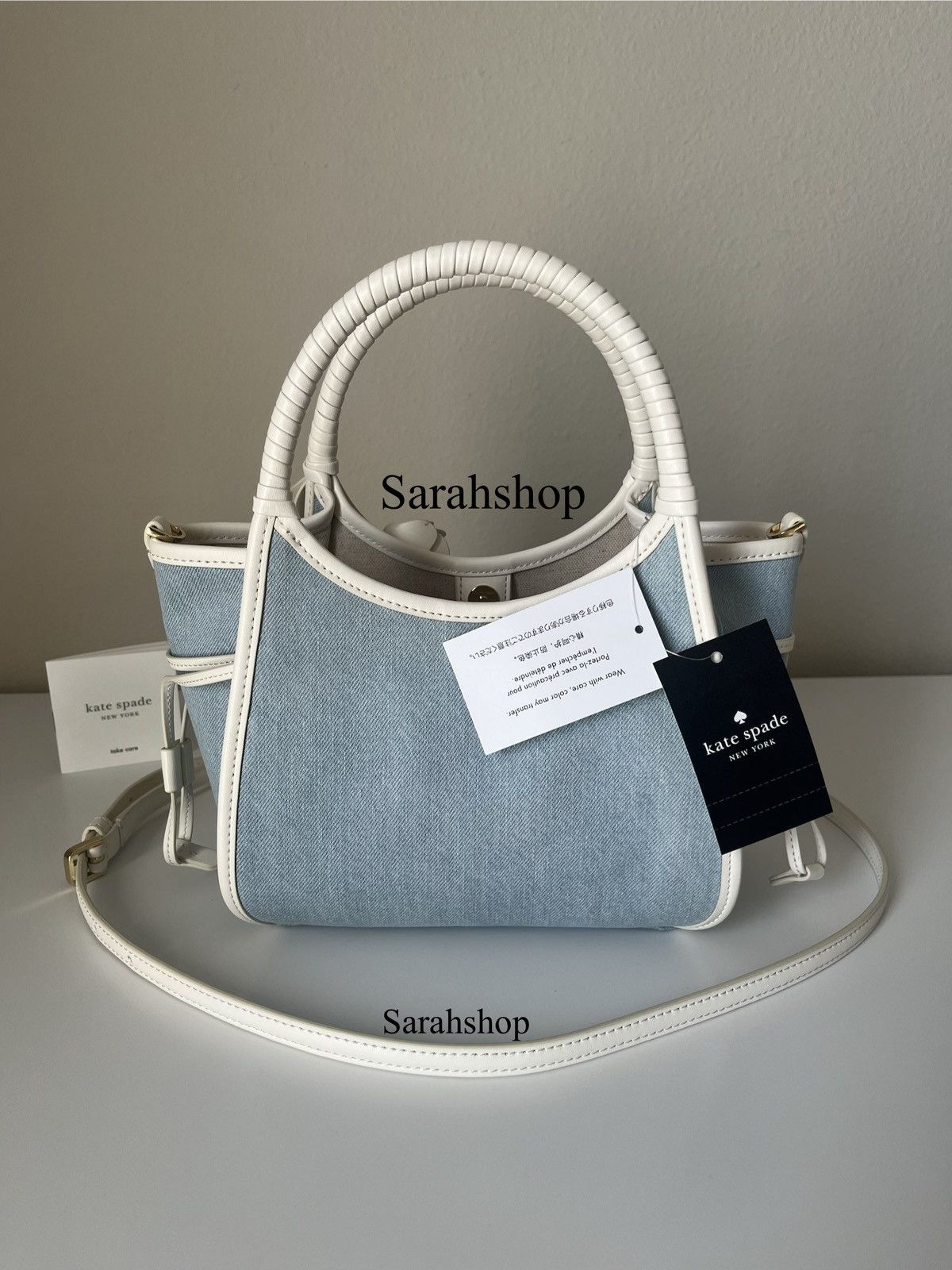 Kate Spade Kate Spade Stash Denim Floral Small Carryall Bag Size ONE SIZE - 2 Thumbnail