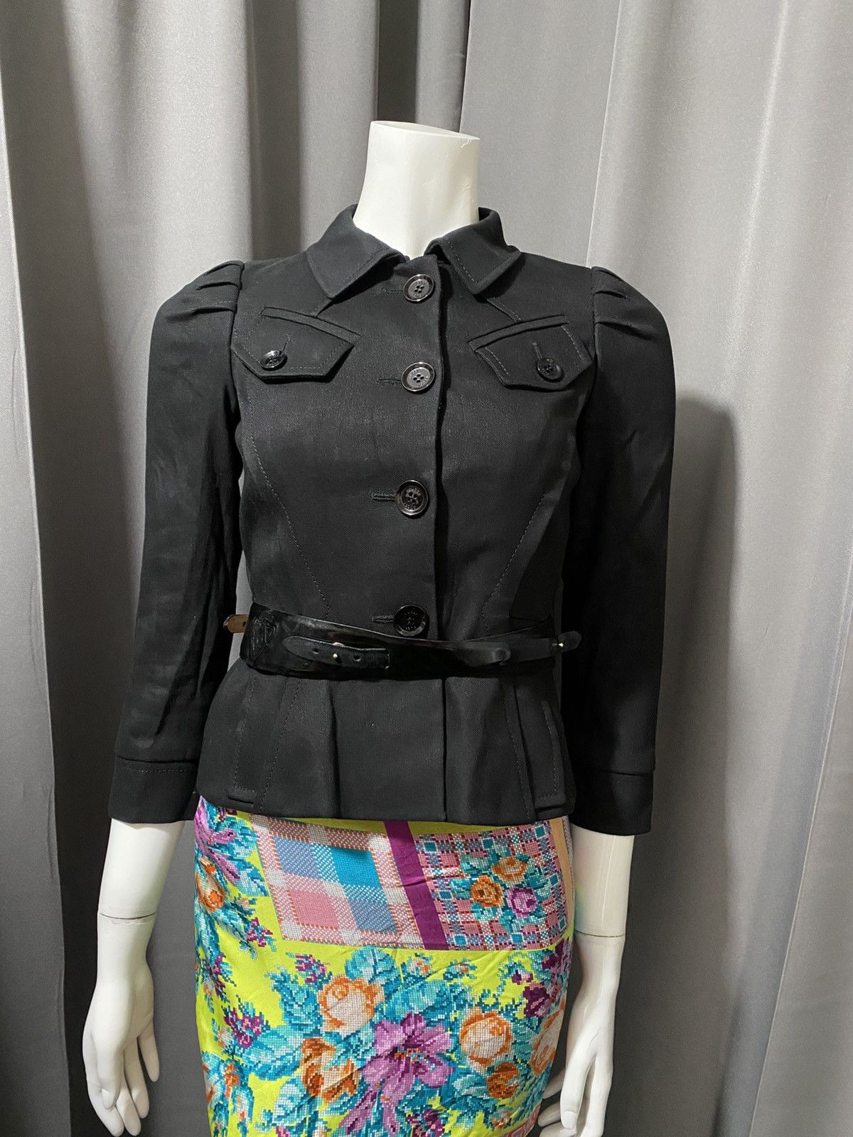Gucci Fall 2007 Gucci- Belted Military Type Jacket Size XS / US 0-2 / IT 36-38 - 1 Thumbnail