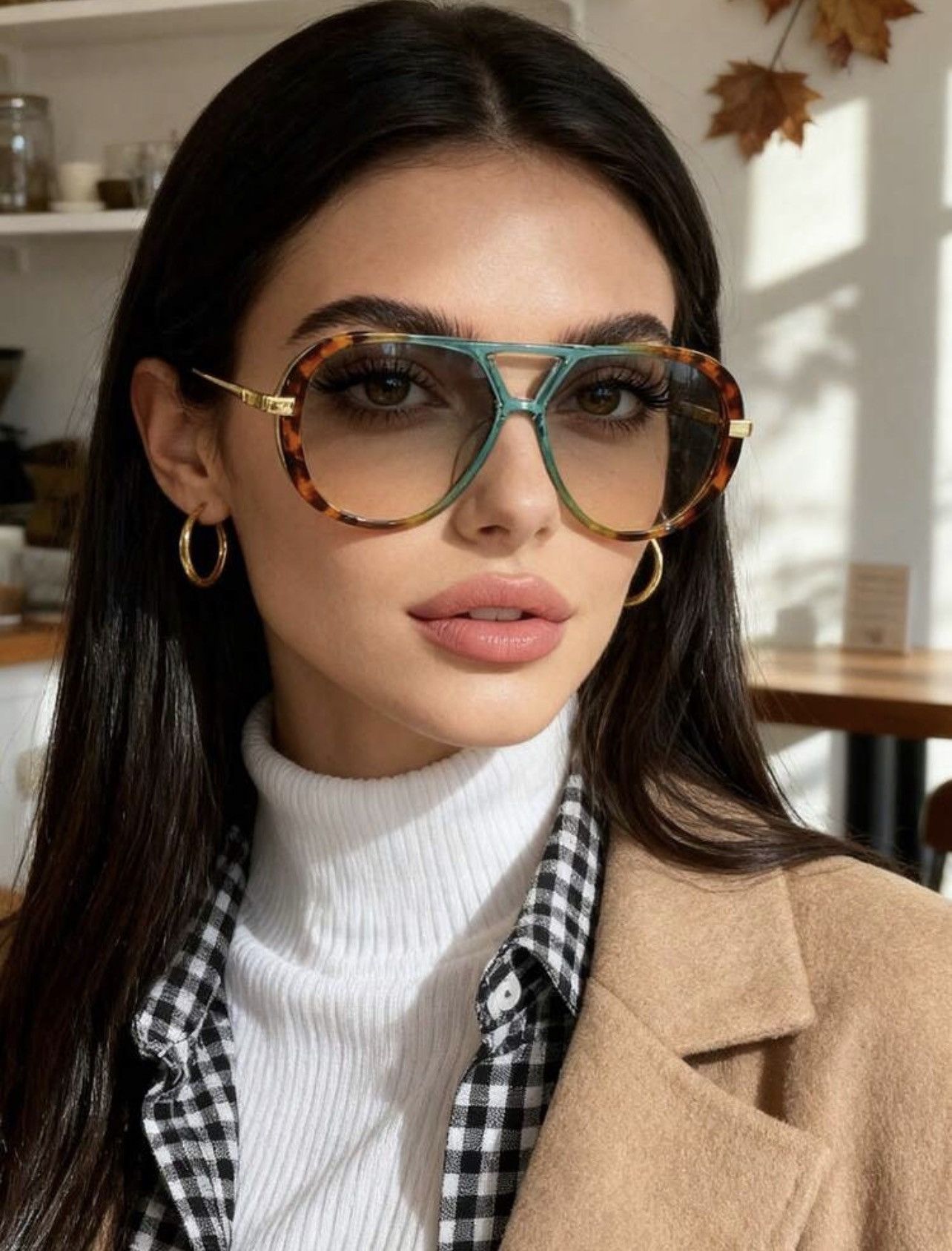 Other Oversized Tortoise Sunglasses Women Double Beam Metal Frame Size ONE SIZE - 1 Thumbnail