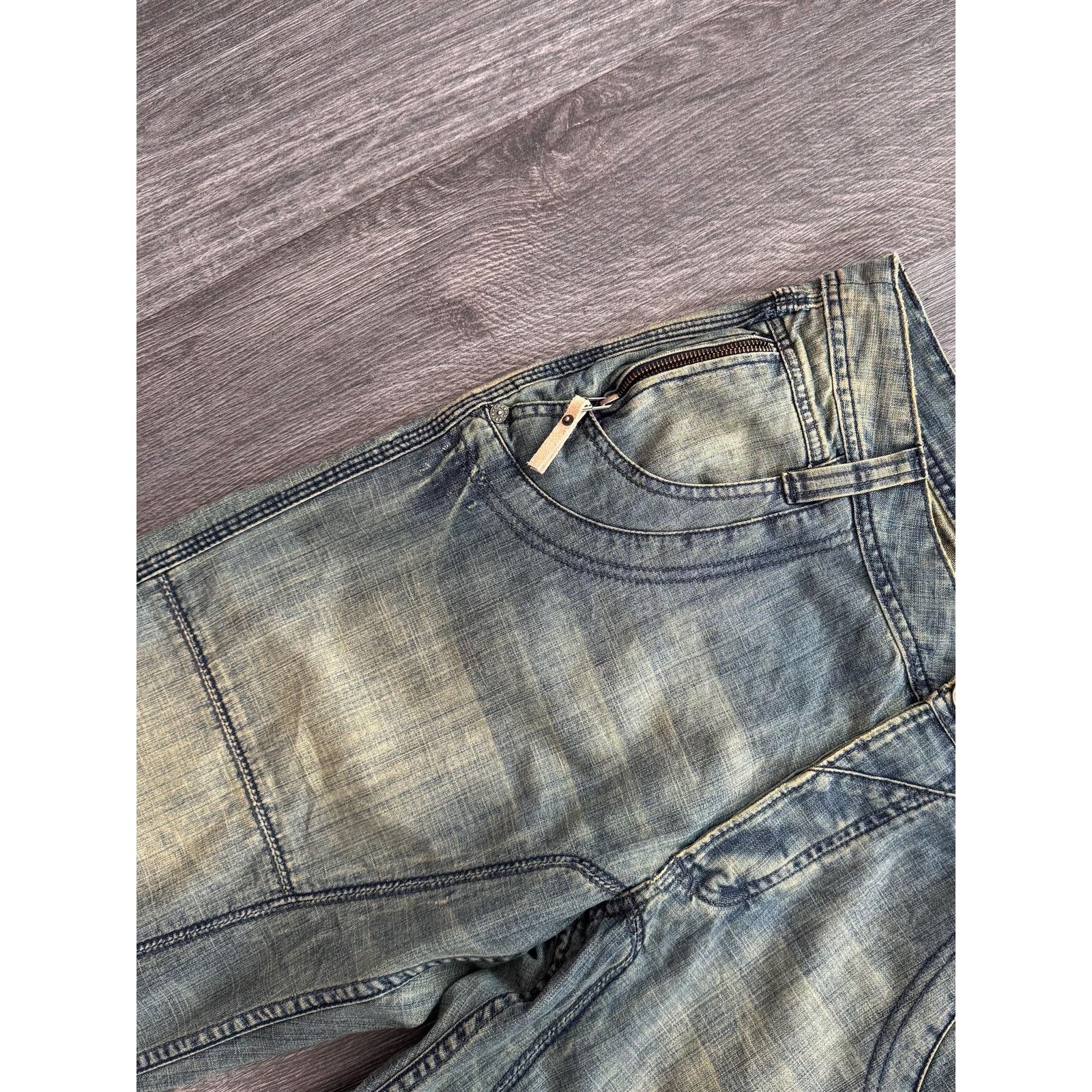 Japanese Brand Y2K Vintage Washed Retro Colour Jeans made in Spain Size US 36 / EU 52 - 4 Thumbnail