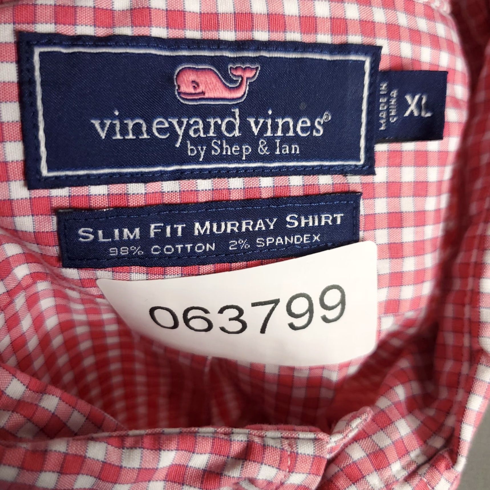 Vineyard Vines Vineyard Vines Shirt Mens XL Pink Plaid Slim Fit Button Up Long Sleeve Size US XL / EU 56 / 4 - 7 Thumbnail