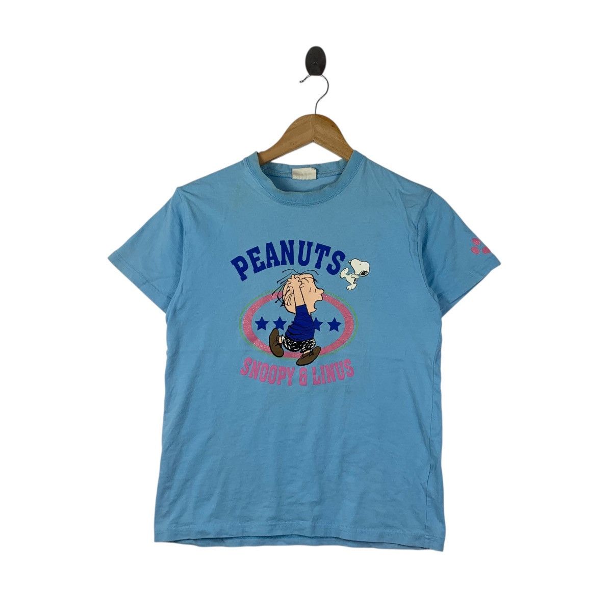 Peanuts PEANUTS SNOOPY LINUS Cartoon Comic Strip Tee Shirt Top Size S / US 4 / IT 40 - 1 Thumbnail