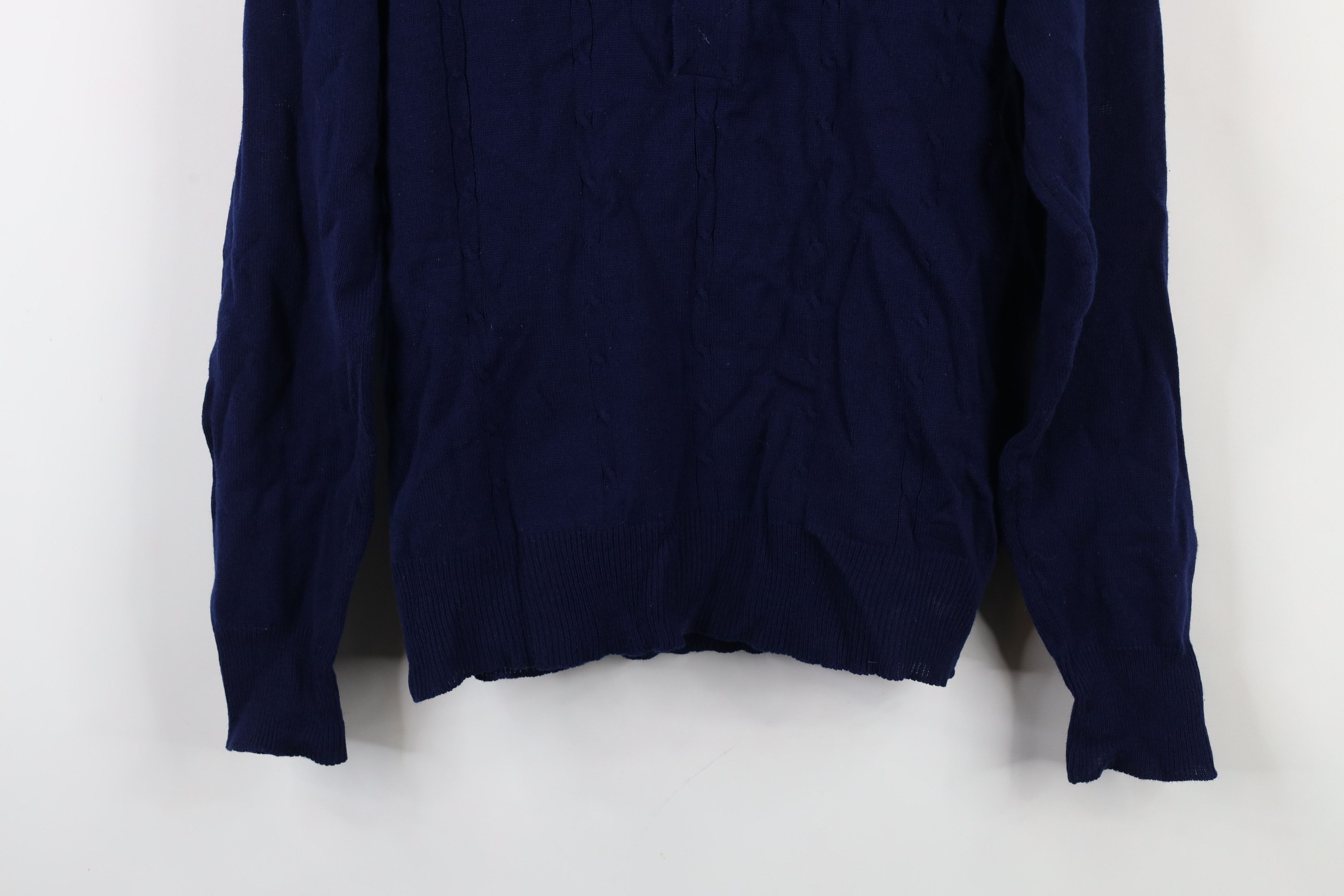 Vintage Vintage 70s Streetwear Cable Knit Collared Pullover Sweater Size US L / EU 52-54 / 3 - 3 Thumbnail