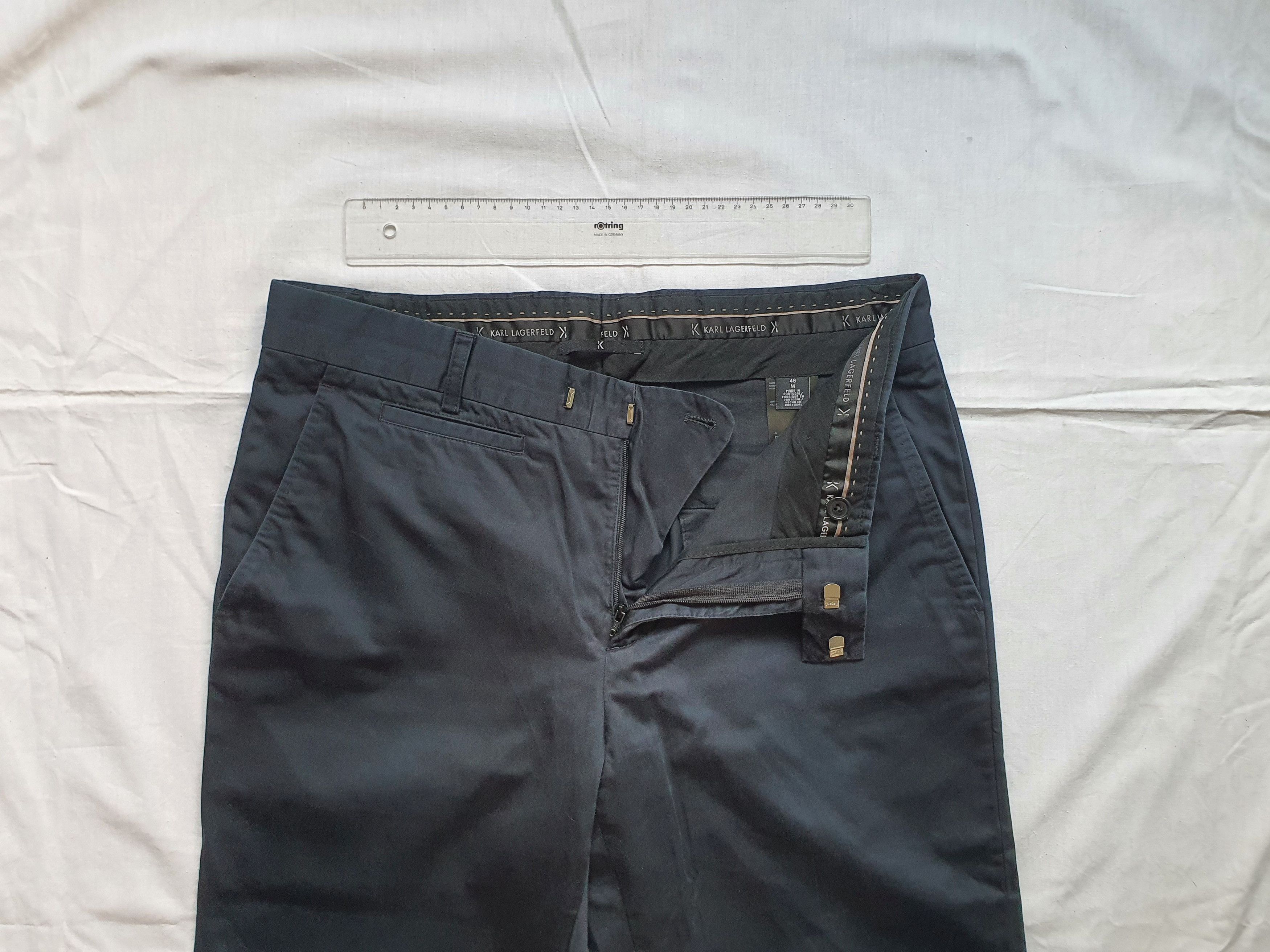 Karl Lagerfeld Smart Dress Trousers Pants - Navy, Cotton - Sz EU 48, W32 Size 38R - 4 Thumbnail