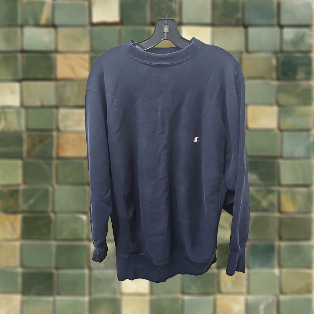 Champion VINTAGE Champion Sweatshirt Navy Blue 2XL USA Reversible Reverse Weave Mens Pullover Size US XXL / EU 58 / 5 - 1 Thumbnail