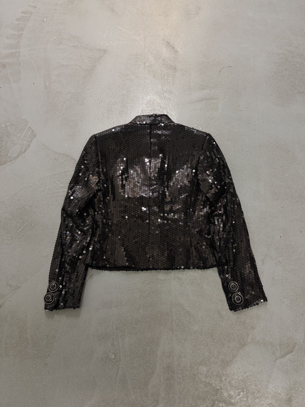 Versace F/W 1995 Gianni Versace Couture Black Sequin Medusa Jacket Size S / US 4 / IT 40 - 10 Thumbnail