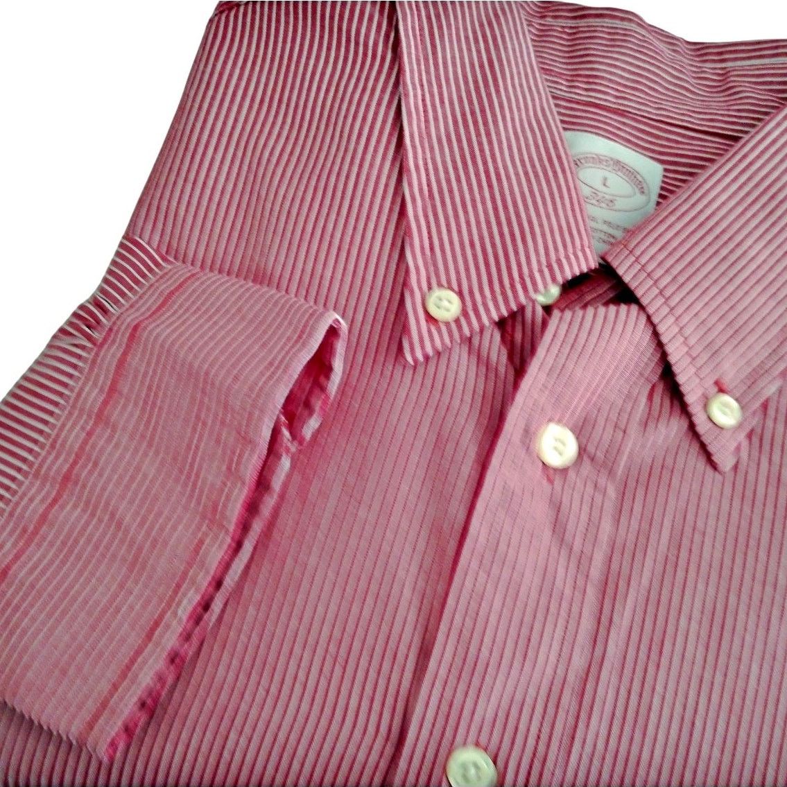 Brooks Brothers Brooks Brothers Red Pinstripe L/S Button Down Shirt NWT Size US L / EU 52-54 / 3 - 1 Thumbnail