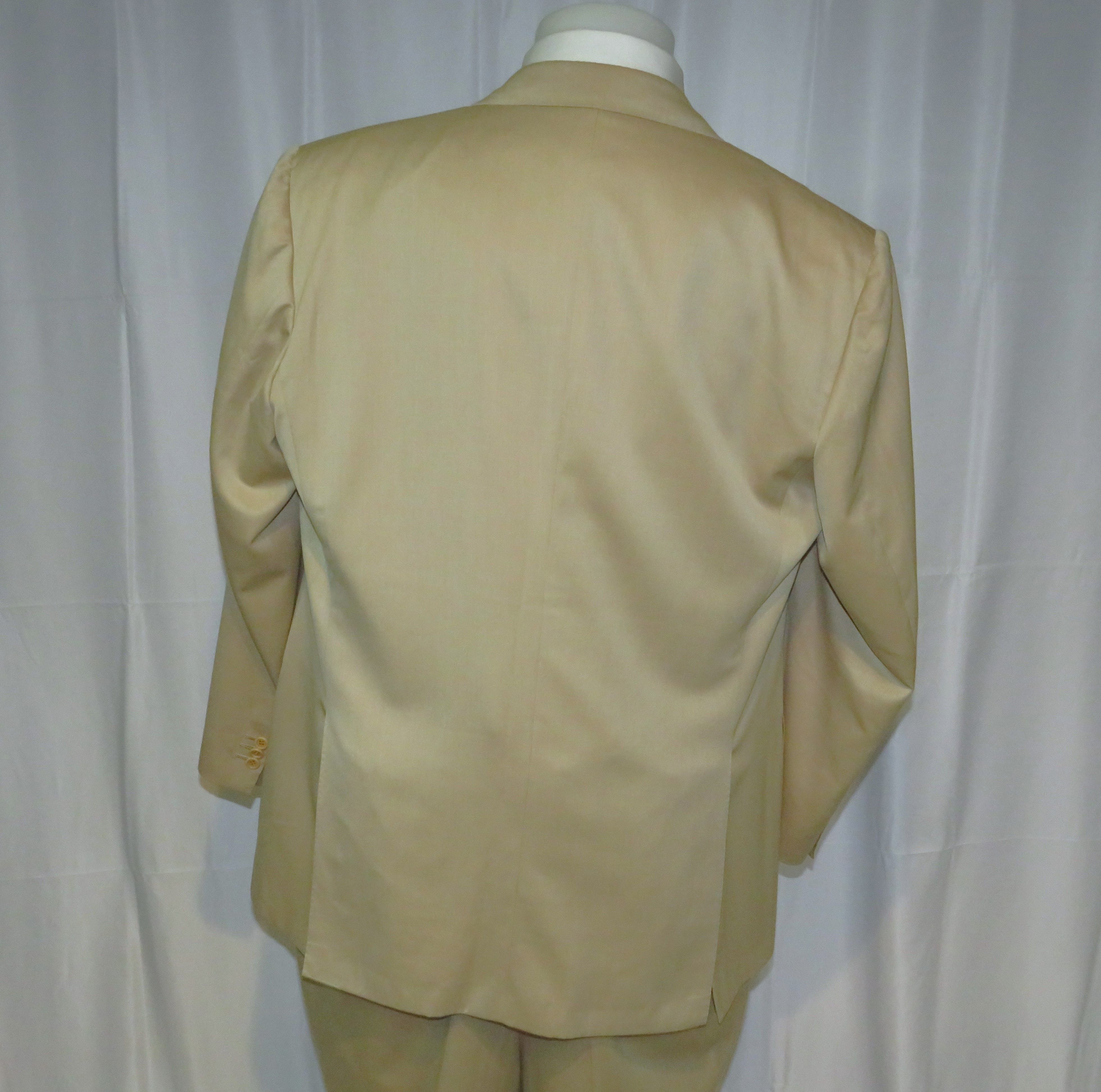 Kiton 14 Micron Blanc Blue Super 180 Solid Beige 3 Roll 2 Suit 50R Size 50R - 12 Thumbnail