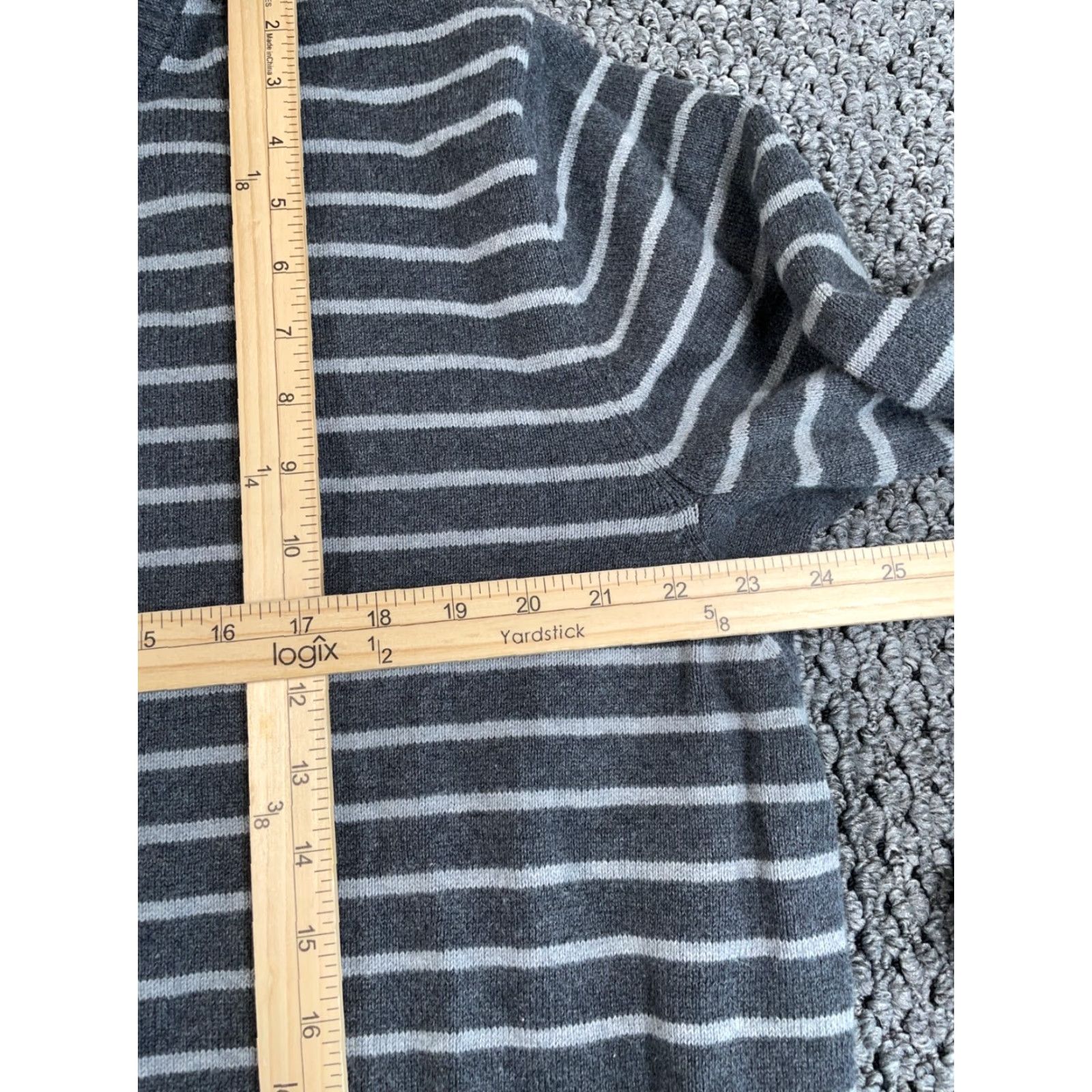 Vintage DULUTH Cotton Blend Chunky Knit Striped Sweater Adult XL Gray Crewneck Mens Size US XL / EU 56 / 4 - 5 Thumbnail