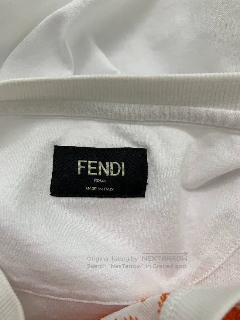 Fendi Fendi White with orange monogrammed letter short sleeve Size US XL / EU 56 / 4 - 4 Thumbnail