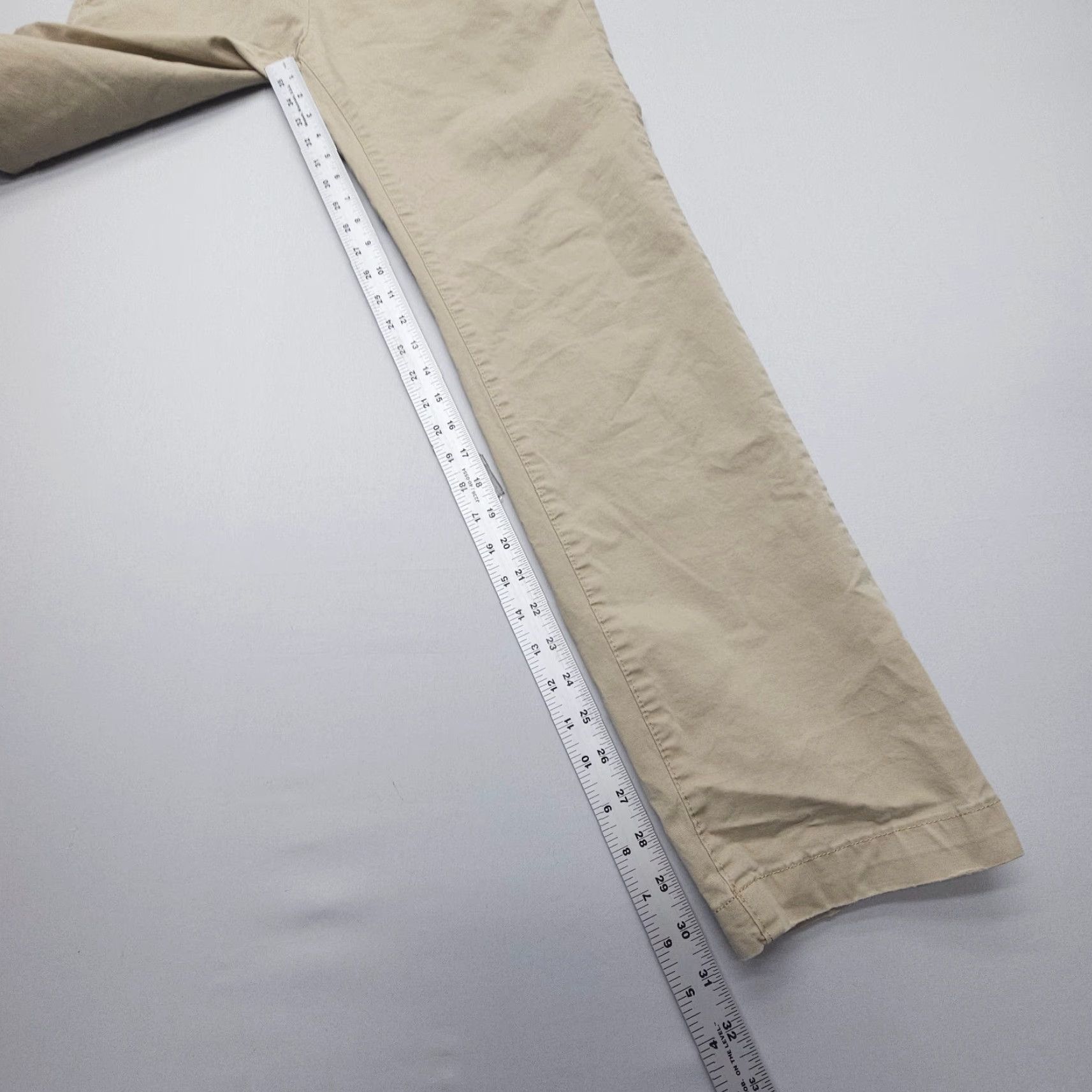 American Eagle Outfitters American Eagle Outfitters Athletic Straight Live-in Khakis Chino Pants Mens 31 x 32 Beig e Comfort Stretch Pockets Regular 31in Inseam Size US 31 - 7 Thumbnail