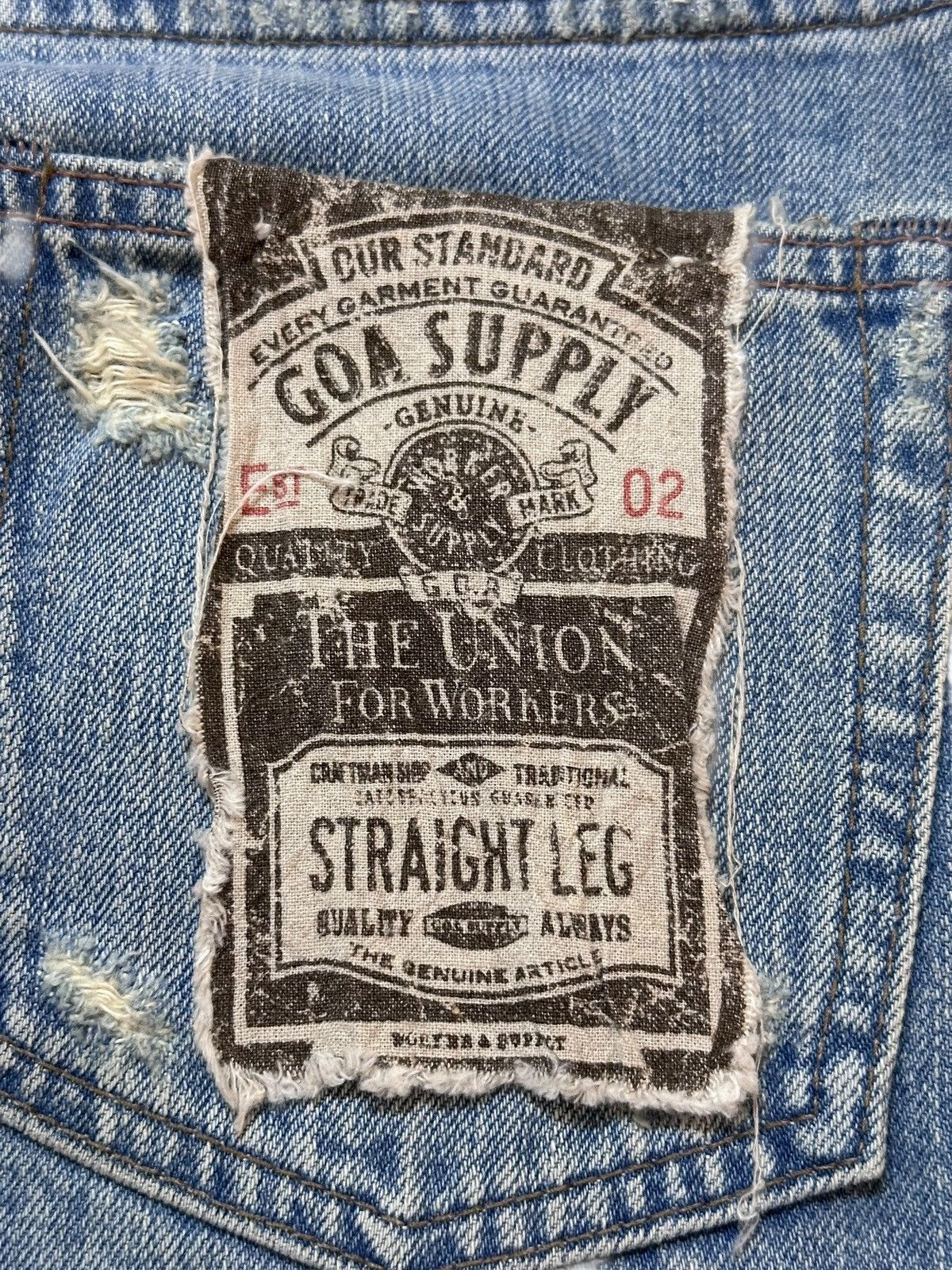 GOA Vintage Goa Selvedge Faded Distressed Denim Size US 30 / EU 46 - 7 Thumbnail