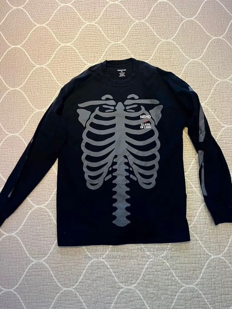 Neighborhood Neighborhood Skeletal Long Sleeve T-Shirt Size US XL / EU 56 / 4 - 1 Thumbnail