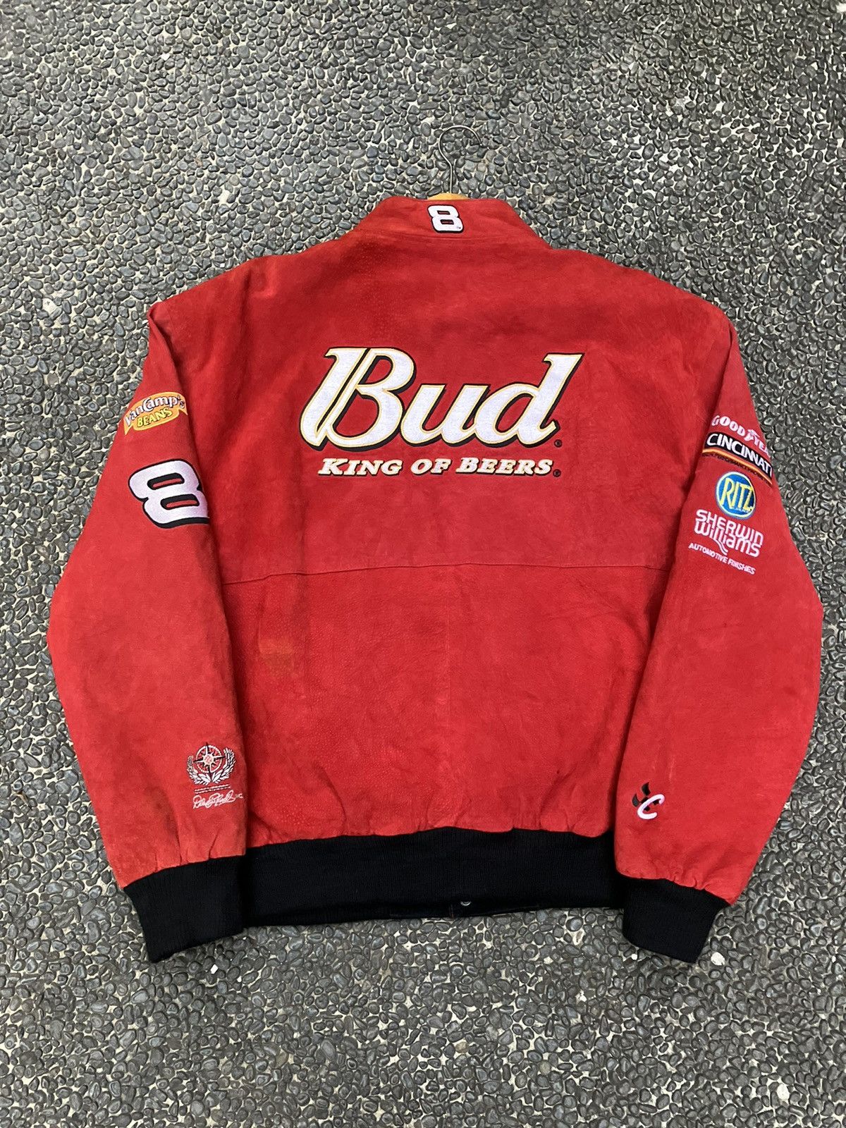 NASCAR × Vintage Vintage Nascar Budweiser Suede Jacket by Jh Designs Size US XXL / EU 58 / 5 - 5 Thumbnail