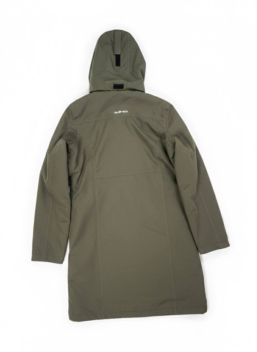 Vintage ELHO Vintage Long Hooded Parka Jacket Olive Green Size M / US 6-8 / IT 42-44 - 2 Thumbnail