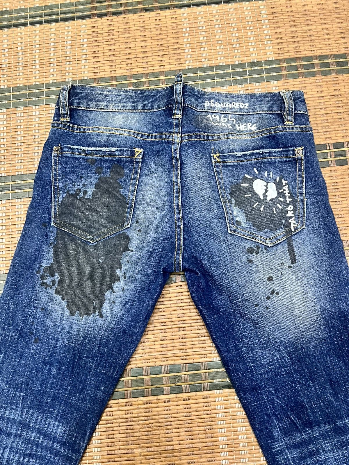 Dsquared2 Dsquared2 Painter Splash Slim Denim Size US 31 - 13 Thumbnail