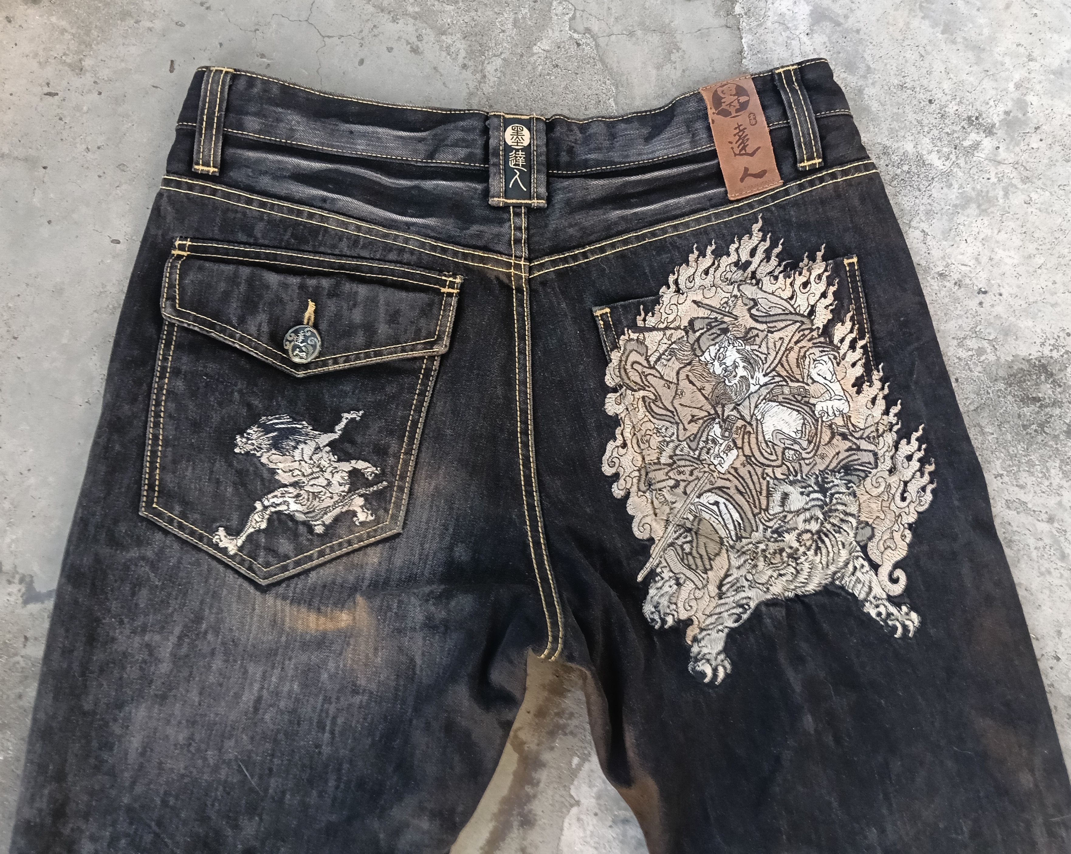 Japanese Brand Osaka Big Train Embroidered Denim Size US 34 / EU 50 - 4 Thumbnail