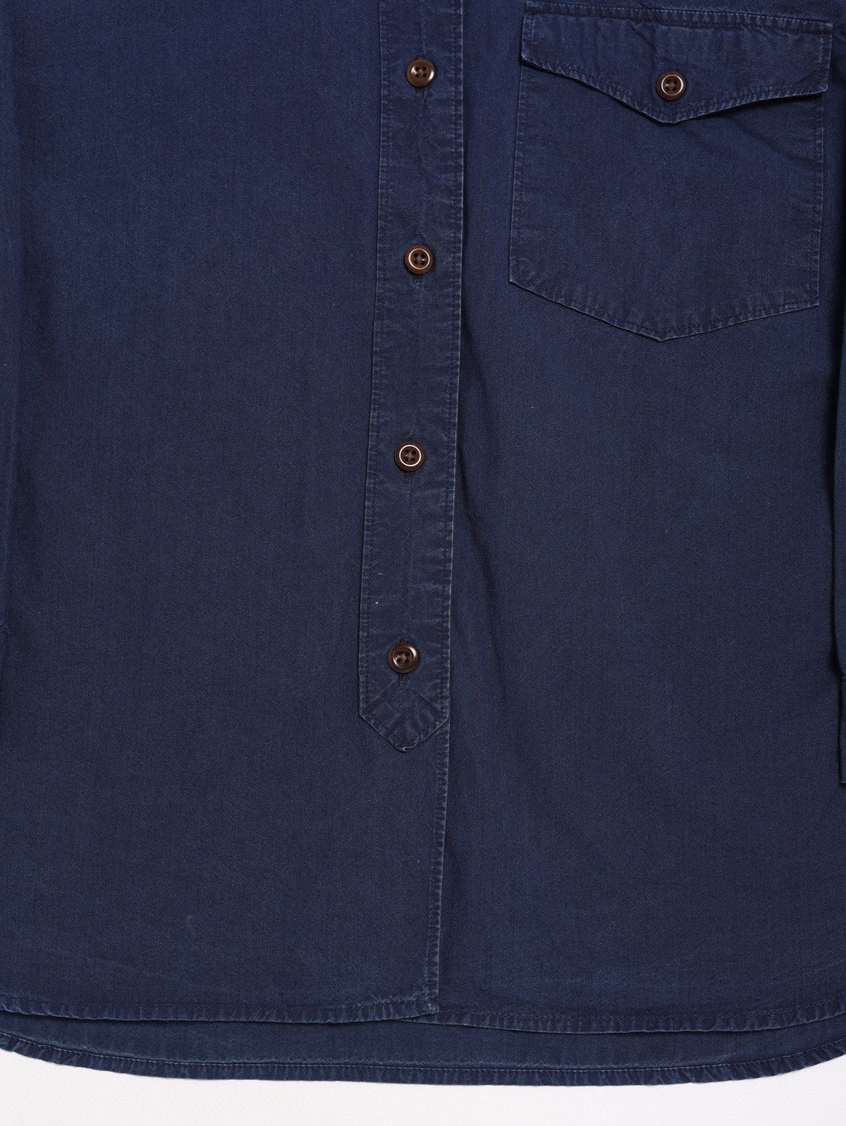 Margaret Howell MHL Margaret Howell Navy Blue Shirt Washed Cotton Denim Jean Size M / US 6-8 / IT 42-44 - 3 Thumbnail