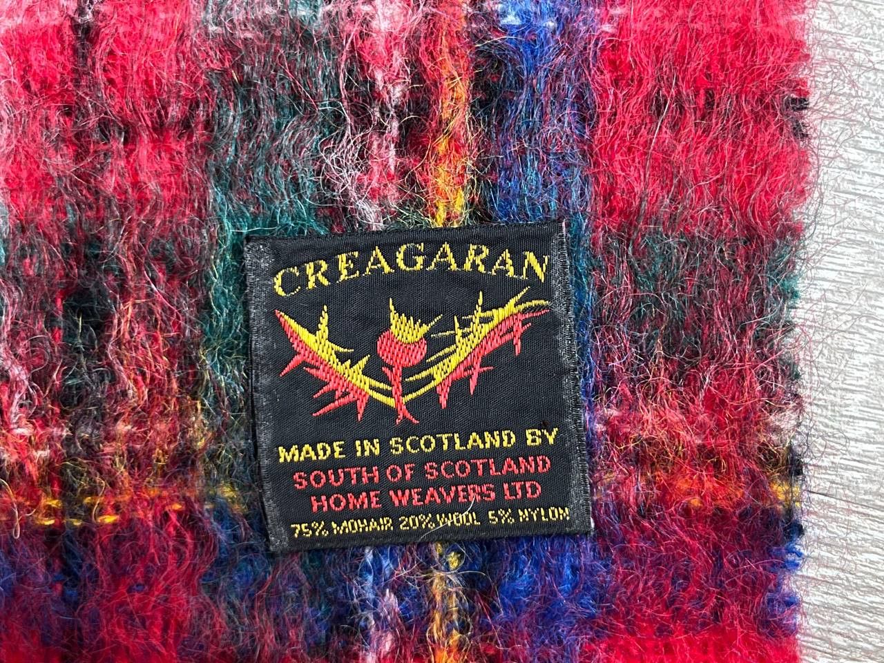 Pringle Of Scotland × Vintage Vintage Creagaran Scotland Plaid Mohair Wool Scarf Tartan Size ONE SIZE - 2 Thumbnail
