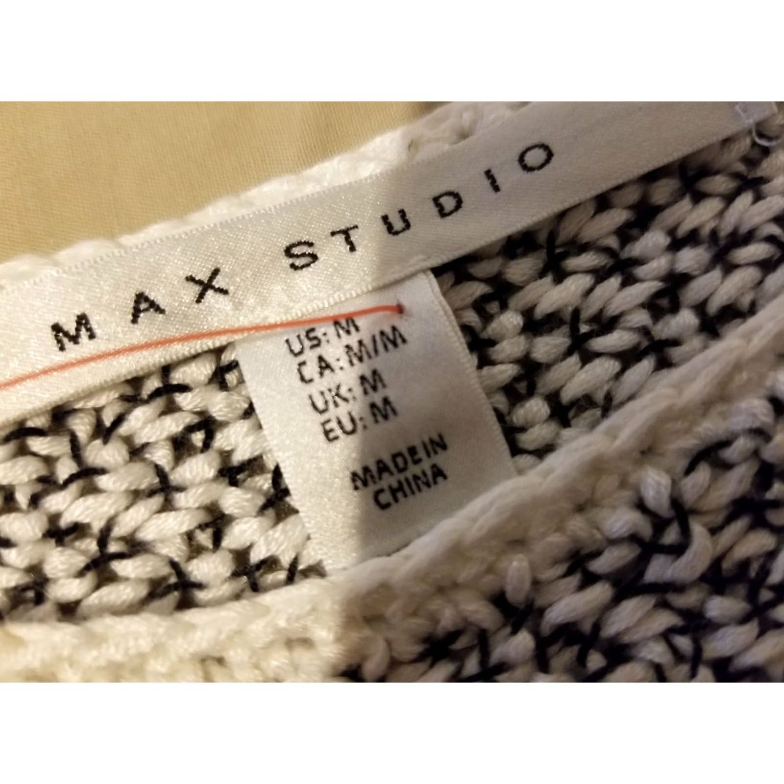 Vintage Womens Max Studio Sweater M Gray Cotton Crewneck Size M / US 6-8 / IT 42-44 - 3 Thumbnail