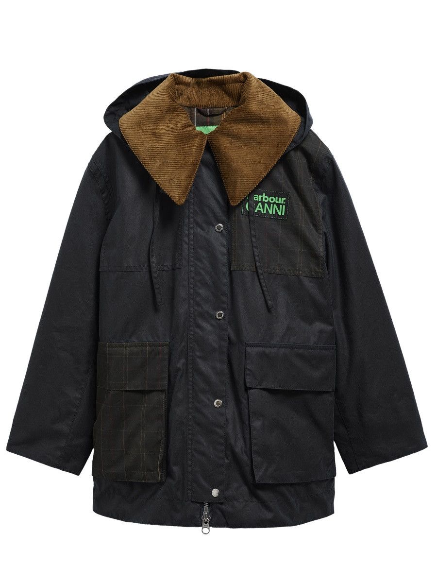 Barbour Barbour "BARBOUR X GANNI" COAT - BLUE (UK 8) Size S / US 4 / IT 40 - 1 Thumbnail