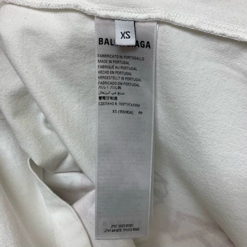 Balenciaga Balenciaga White Graffiti Letter Short Sleeve T-Shirt 2502- Size US XS / EU 42 / 0 - 7 Thumbnail