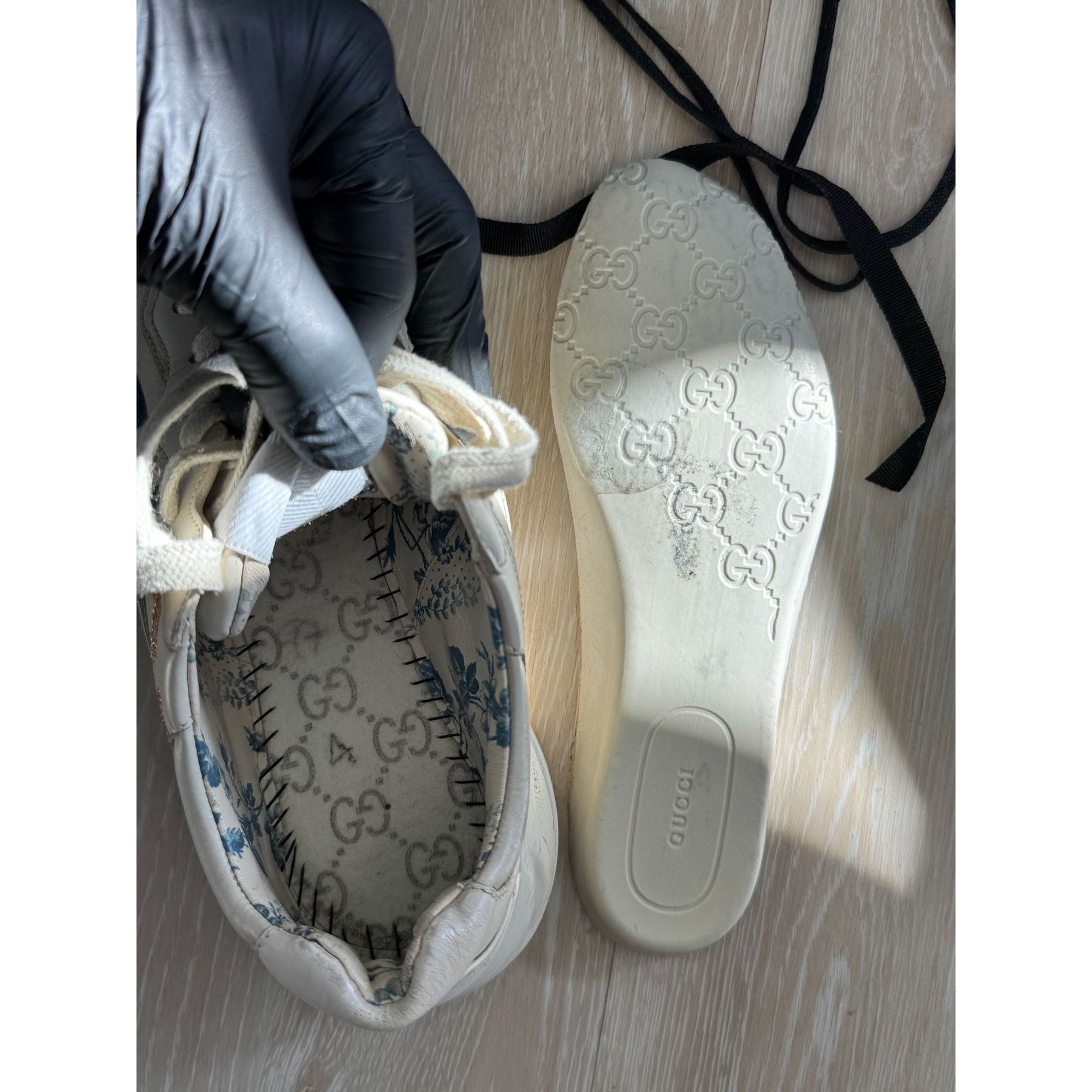 Gucci Gucci Rhyton Multicolor Logo Womens Sneakers Size 38 Cream W Size US 7 / IT 37 - 6 Thumbnail