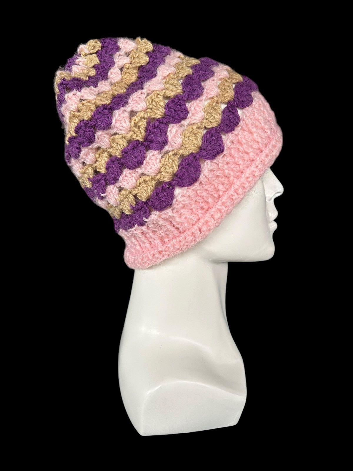 Japanese Brand × Kapital × Vintage Crochet Knitted Handmade Rare Beanie Hats ☠️☠️ Size ONE SIZE - 2 Thumbnail