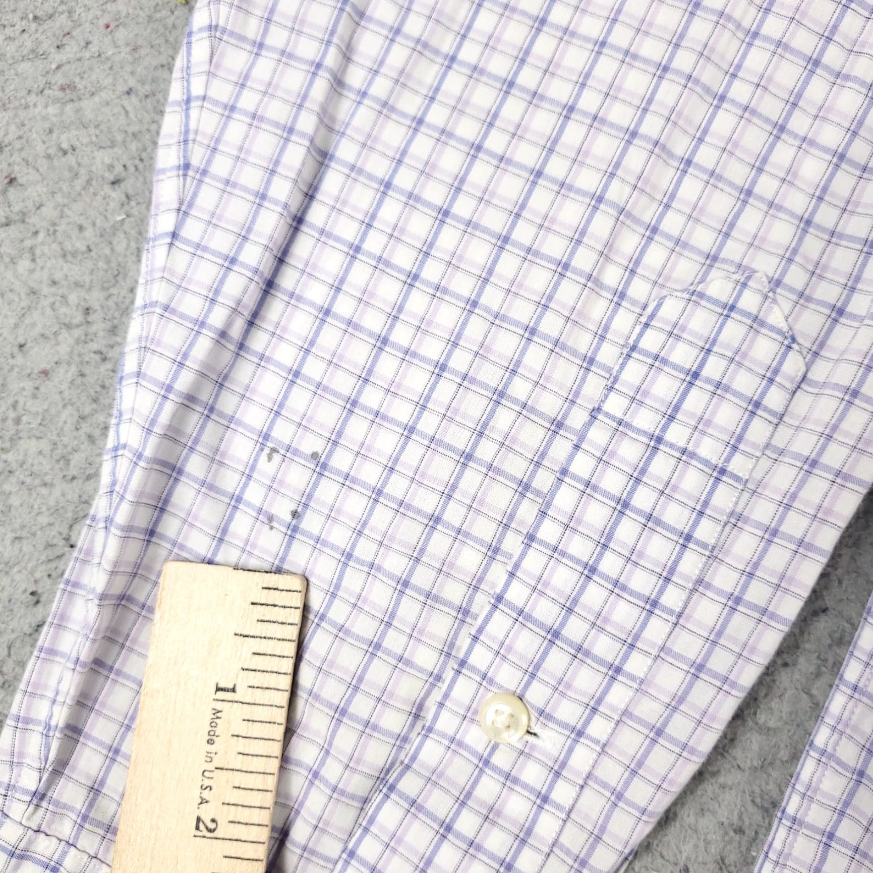 Ralph Lauren Ralph Lauren Button-Up Dress Shirt Mens 16 Purple Plaid Long Sleeve Regular Fit Size 42R - 5 Thumbnail