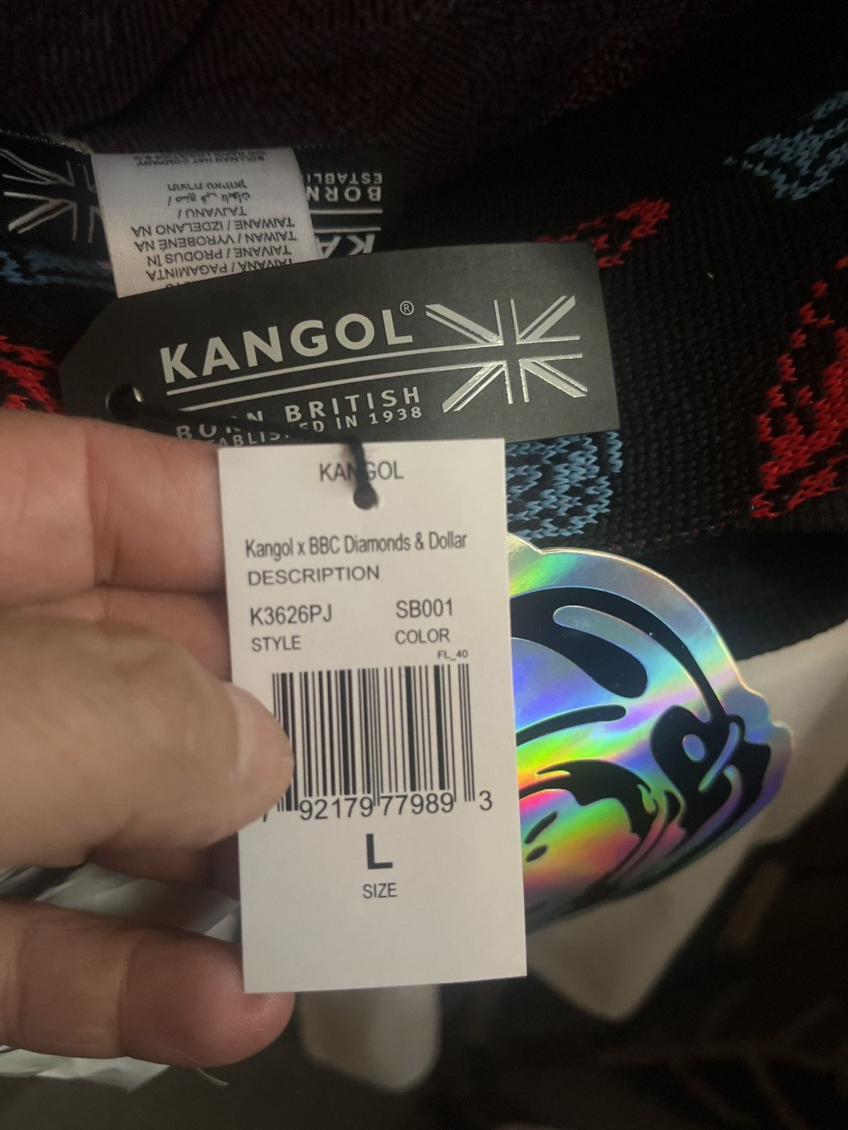 Kangol BBC X KANGOL - DIAMONDS & DOLLARS CAUSUAL - BLACK BUCKET Size ONE SIZE - 4 Thumbnail