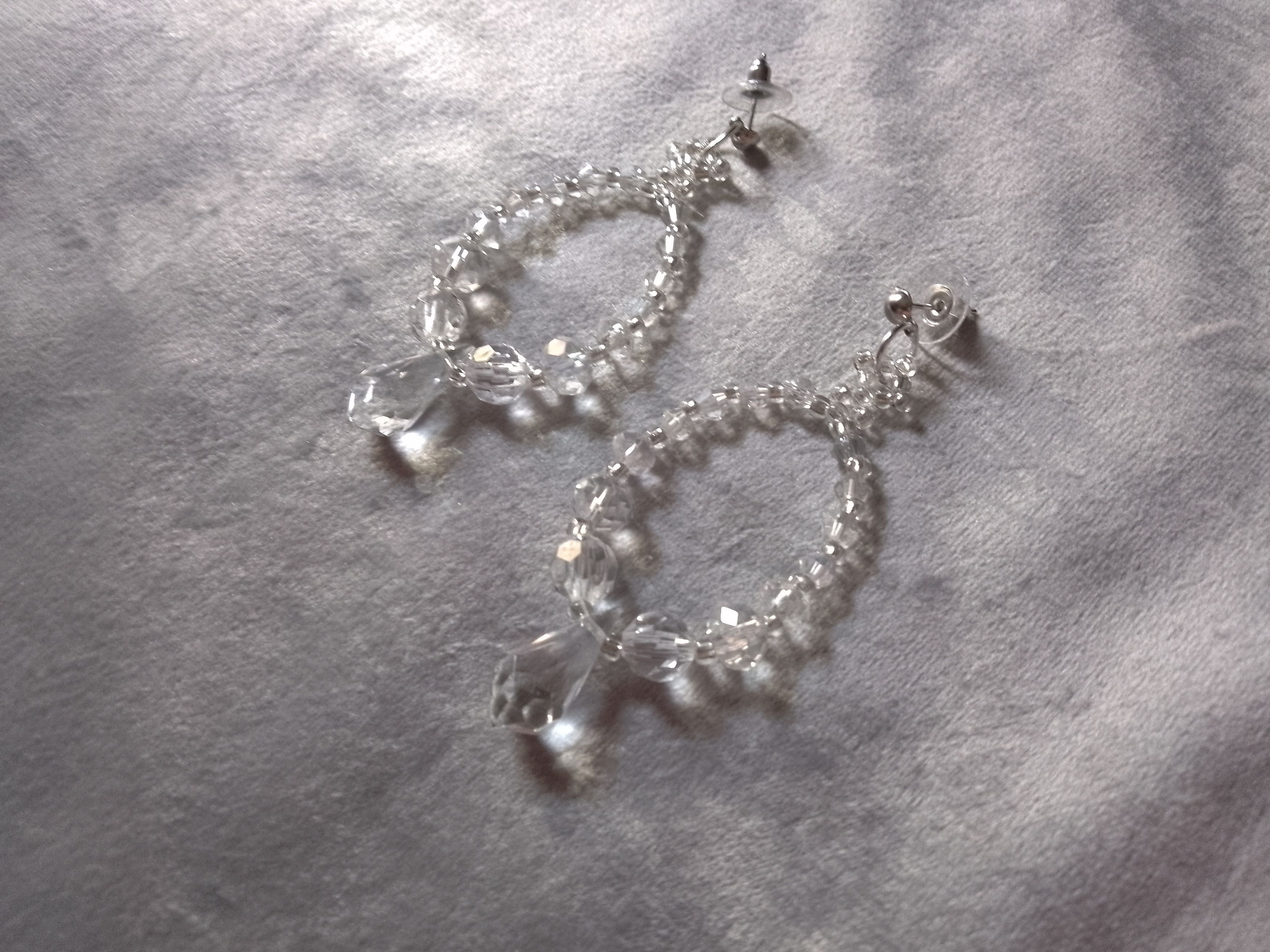 Handmade Earrings Fine Crystal Elegant Wedding Teardrop by Swarovski Size ONE SIZE - 8 Thumbnail
