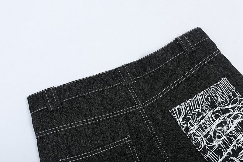 Japanese Brand × Vintage Graffiti Denim Jorts Vintage Style Baggy Hip Hop Party Size US 30 / EU 46 - 6 Thumbnail