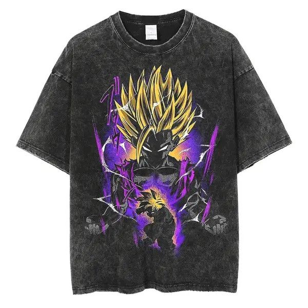 VIBE Dragon ball Printed Vintage T-Shirt Anime Cartoon Size US L / EU 52-54 / 3 - 1 Thumbnail
