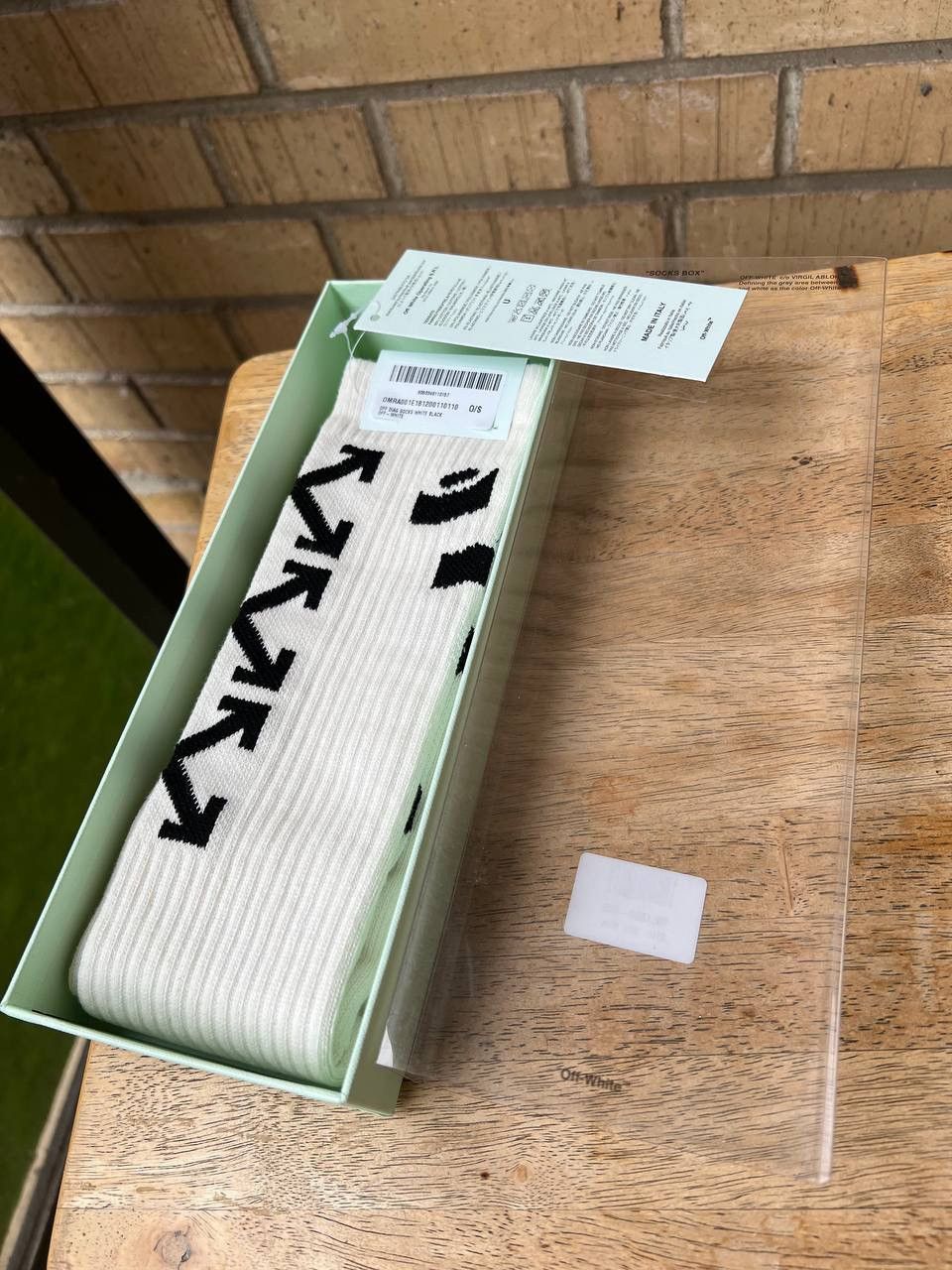 Off-White × Virgil Abloh New Off-White Arrows Mid Socks Size ONE SIZE - 3 Thumbnail