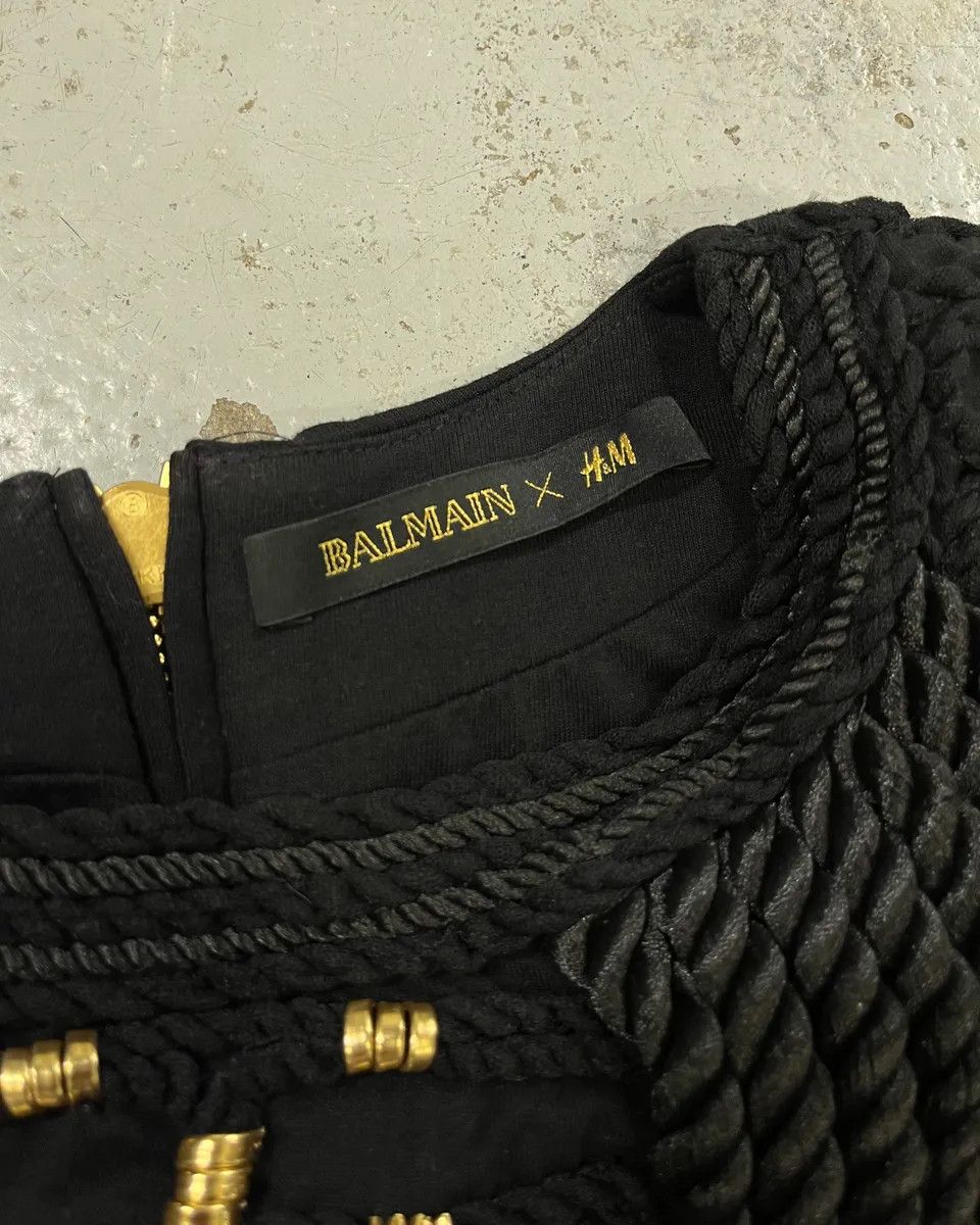Balmain 2015 Balmain H&M Gold-Beaded Black Tank Top Size S / US 4 / IT 40 - 10 Thumbnail