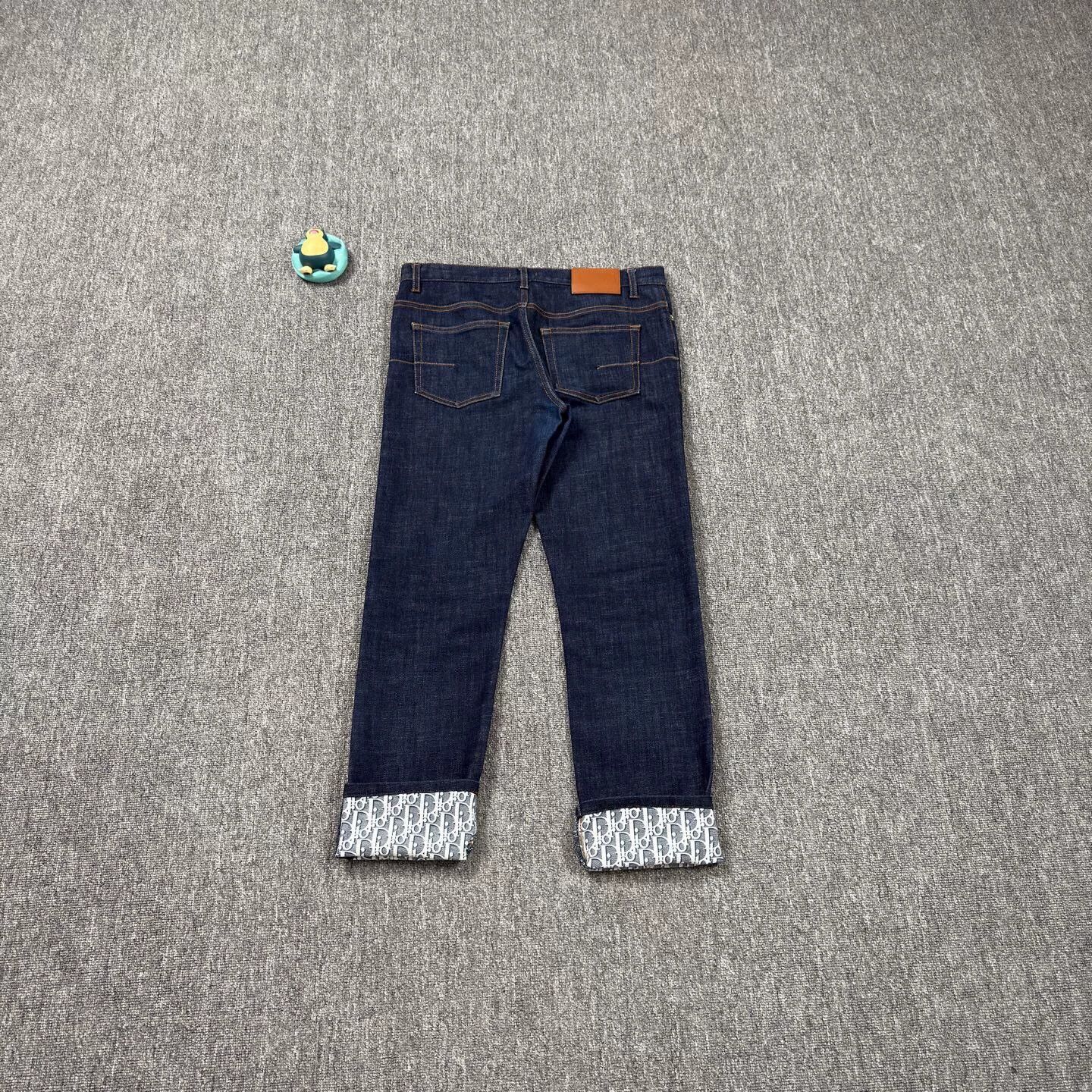 Dior Dior Printed Denim Pants in Size 31 Size US 31 - 2 Thumbnail
