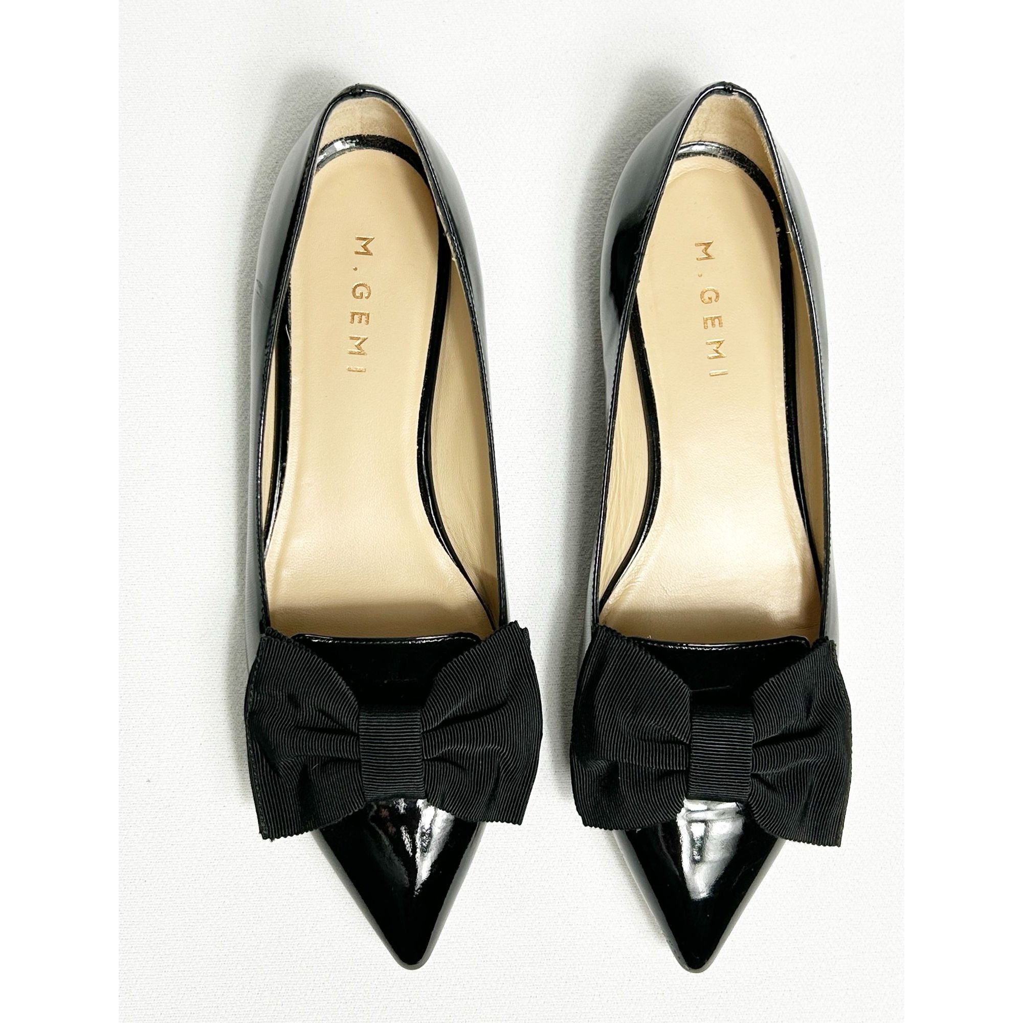 M.Gemi M. Gemi Patent Leather Pointed Toe Bow Flat in Black - Sz 40 Size US 10 / IT 40 - 3 Thumbnail