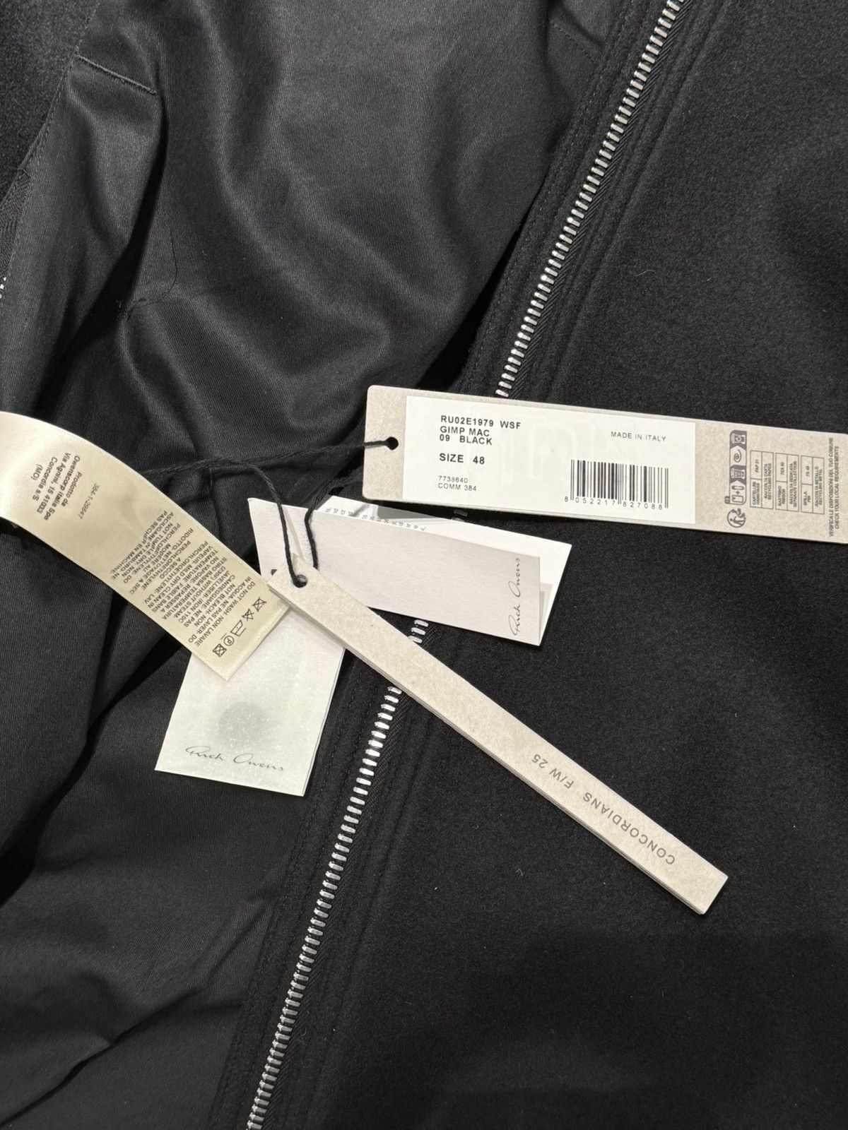 Rick Owens Rick Owens Black Concordians Virgin Wool Mac Coat Size US M / EU 48-50 / 2 - 13 Thumbnail