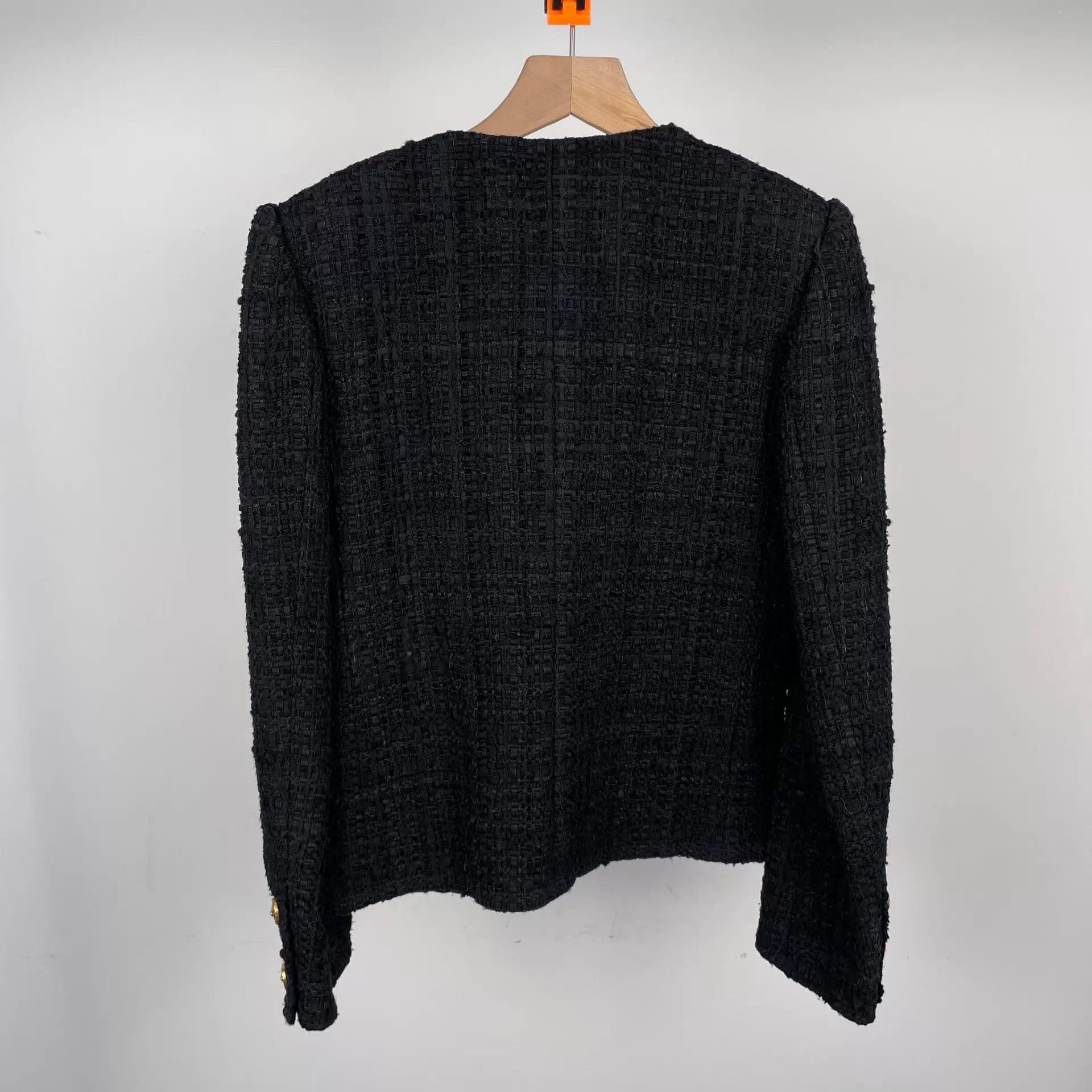Chanel Chanel 21A Black Leather Chain 4P Woven LS Jkt 34 Size XS / US 0-2 / IT 36-38 - 2 Thumbnail