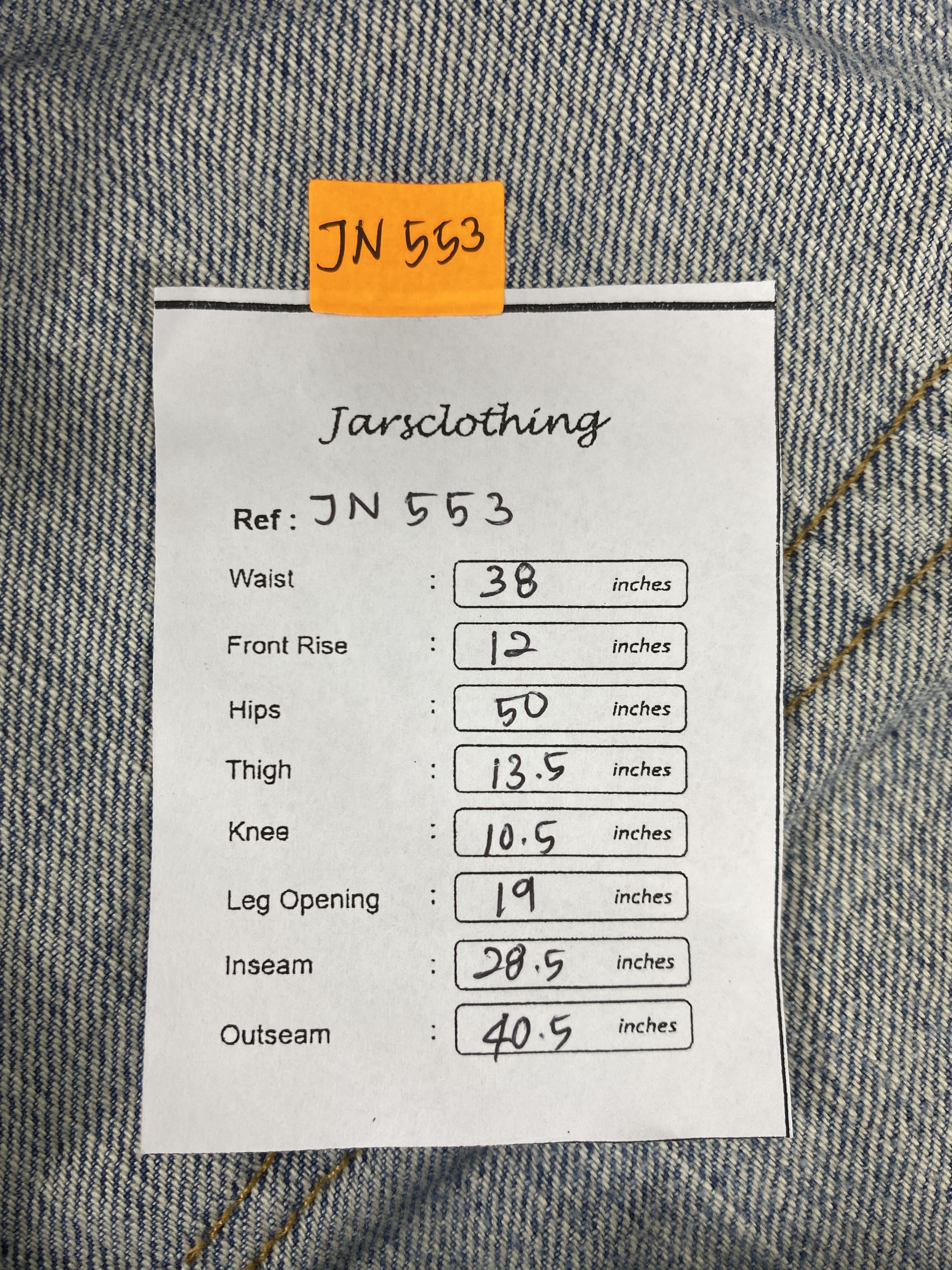 Levi's Vintage Levi's 569 Pale Blue Denim 38 x 28.5 -JN553 Size US 38 / EU 54 - 8 Thumbnail
