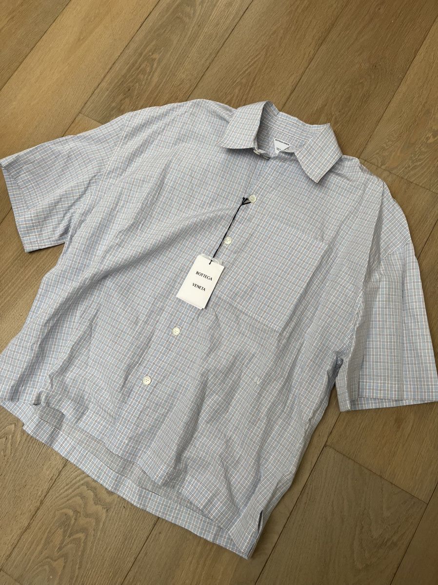 Bottega Veneta woven check shirt 50 brand new