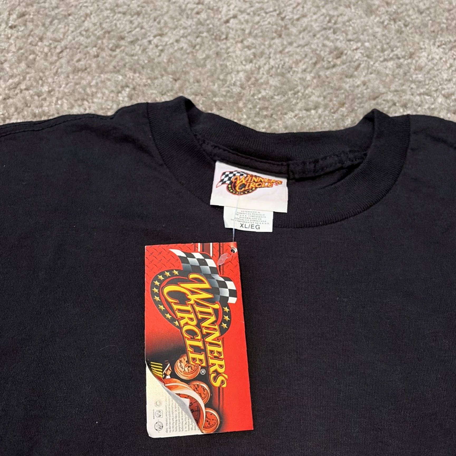 Budweiser VINTAGE Dale Earnhardt Jr Budweiser Bud NASCAR Racing Black XL T-Shirt Mens NWT Size US XL / EU 56 / 4 - 5 Thumbnail